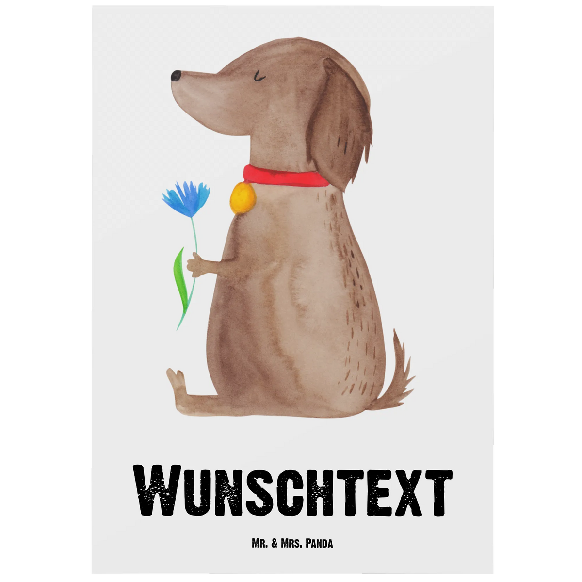 Personalised postcard Dog flower dog, mutt, hound, woof, dog mama, dog breed, love dogs, love for dogs, dog decorative items, bag with dog print, funny gifts for dog owners, what do you give a dog lover, Christmas gifts for dogs, gifts for dogs, dog sayings, dog owners, Dog, dogs, dog lover, mistress