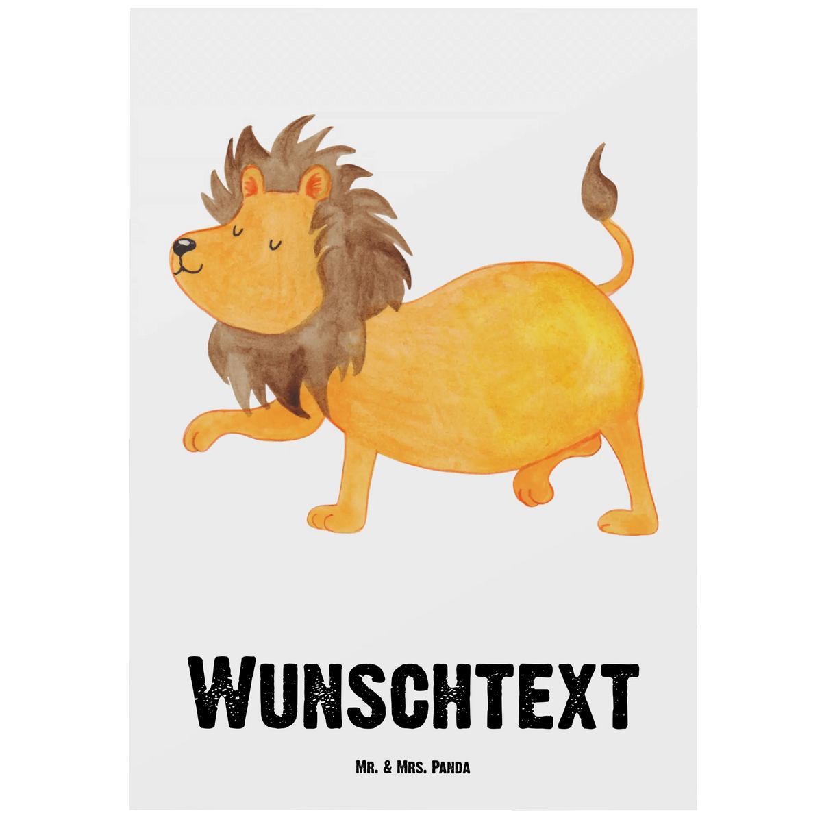Personalised postcard Star sign Lion constellations, birthdays, astrology, zodiac, date of birth, month of birth, birthday july, gift july, king of animals, lion gift, lion zodiac sign, birthday august, gift august