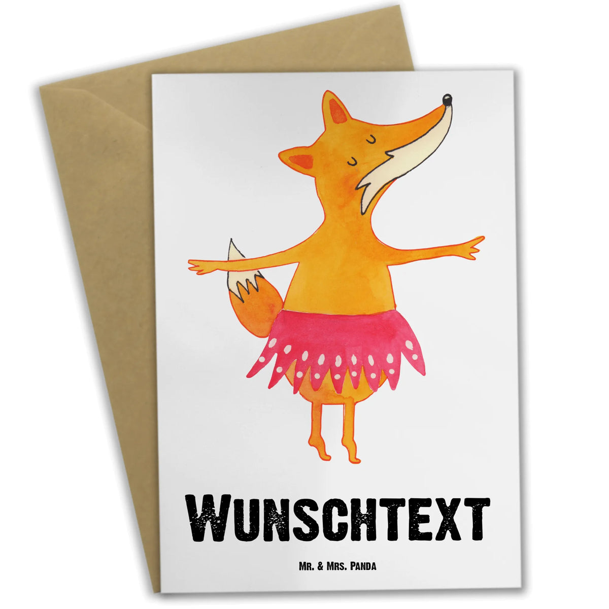 Personalisierte Grußkarte Fuchs Ballerina Grußkarte personalisierbar, grußkarte personalisiert, Personalisierte Karte, Personalisierte Grußkarte, Grußkarten Personalisiert, Personalisierte Klappkarte, individuelle grußkarte, Fuchs, Füchse, Ballett, Fuchs Spruch, Party, Tanzen, Füchsin, Geburtstag, Ballerina, Einladung, Tänzerin