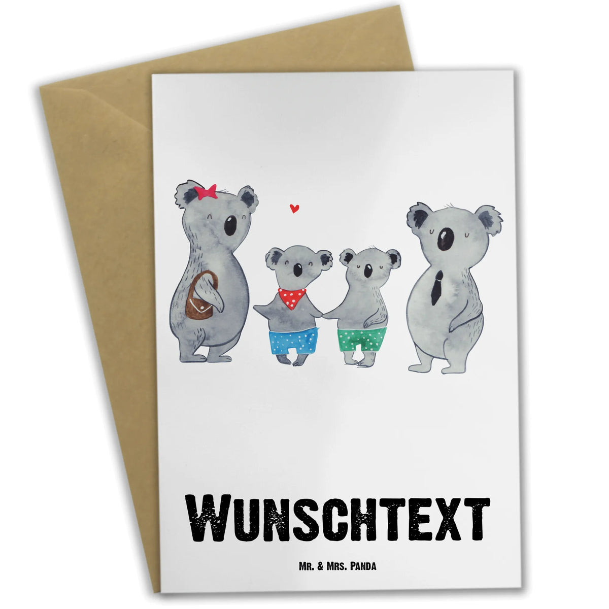 Personalisierte Grußkarte Koala Familie zwei Personalisierte Klappkarte, individuelle grußkarte, Grußkarten Personalisiert, Grußkarte personalisierbar, grußkarte personalisiert, Personalisierte Karte, Personalisierte Grußkarte, Muttertag, Vatertag, Mama, Papa, Oma, Opa, Familie, Schwester, Bruder, Familienleben, Koalafamilie, Koala, Beste Familie, Koalabär, Lieblingsfamilie, Familienzeit