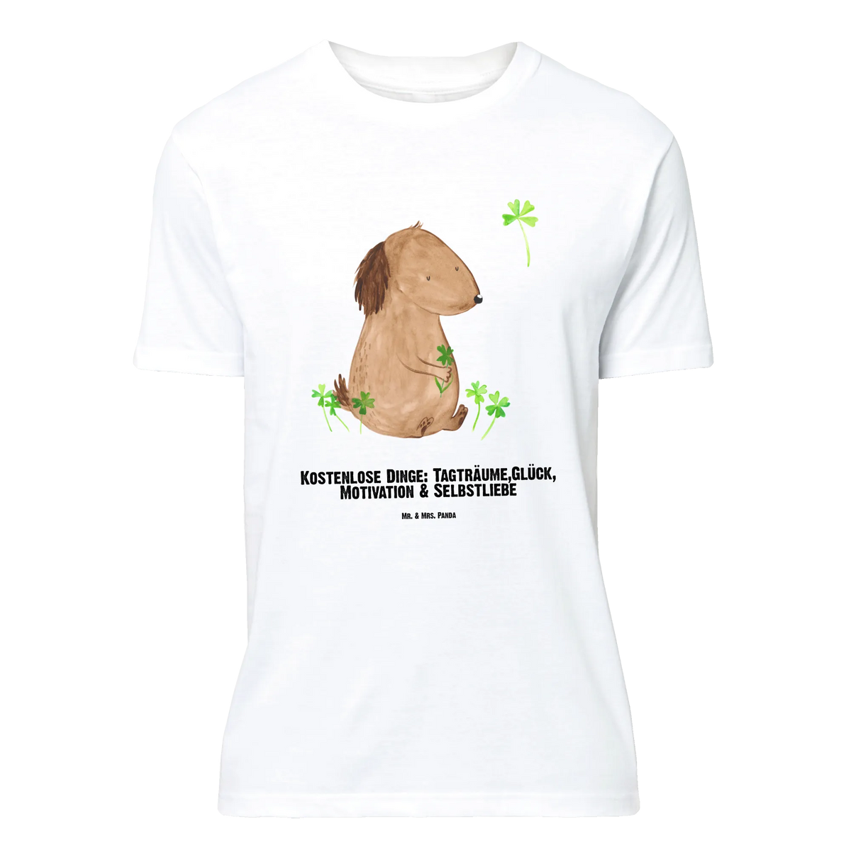 Personalisiertes T-Shirt Hund Kleeblatt T-Shirt mit Namen, T-Shirt Personalisiert, T-Shirt mit Aufruck, Hund, Tierliebhaber, Haustier, Sprüche, Hundemotiv, Hunderasse, Hundebesitzer, Motivation, Glücksbringer, Glück, Kleeblatt, Achtsamkeit, Selbstliebe, Neuanfang, Geschenk, Tagträume