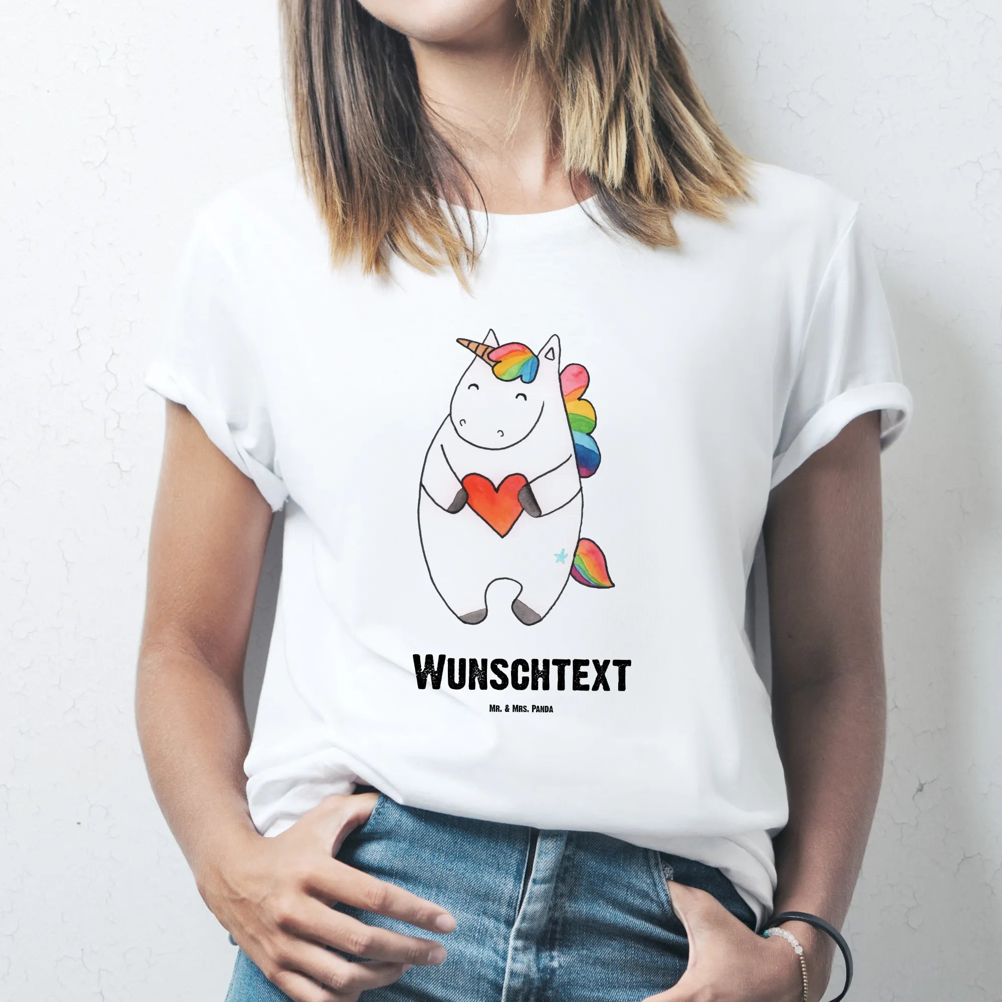 Personalised T-Shirt unicorn Heart different, girlfriend gift, girlfriend present, heart, bad girl, evil