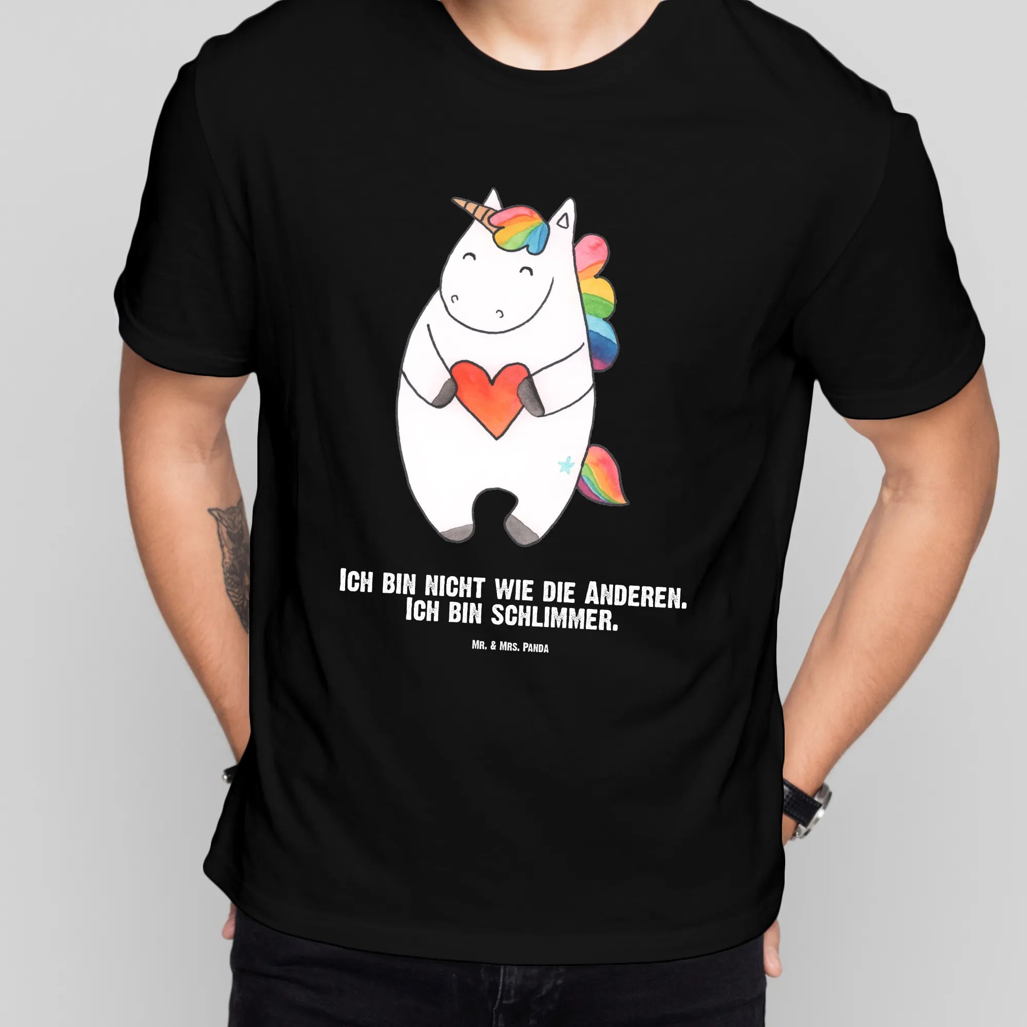 Personalised T-Shirt unicorn Heart different, girlfriend gift, girlfriend present, heart, bad girl, evil