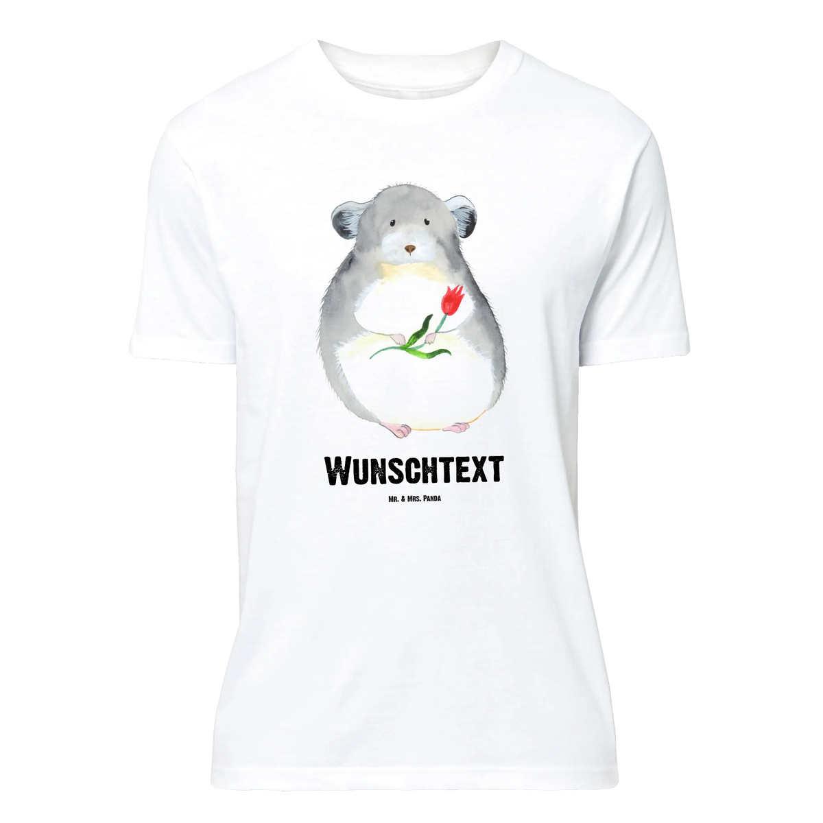 Personalisiertes T-Shirt Chinchilla Blume T-Shirt mit Aufruck, T-Shirt Personalisiert, T-Shirt mit Namen, Tiermotive, Lustige Sprüche, Tiere, Gute Laune, Chinchillas, traurig sein, Chinchilla, Büroalltag, Kummer, Chaos, Depressionen, Glücklichsein, Büro, Liebeskummer