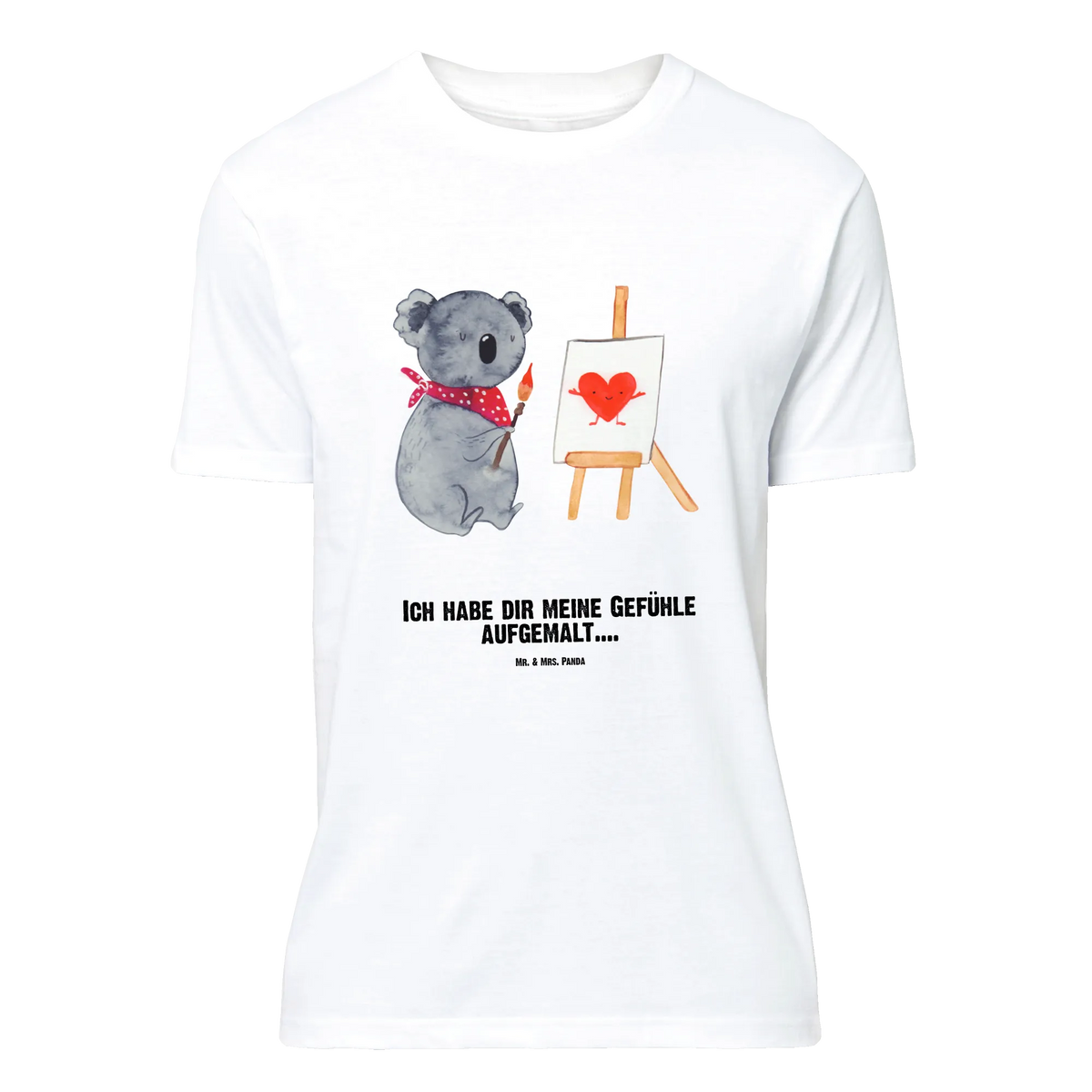 Personalisiertes T-Shirt Koala Künstler T-Shirt mit Aufruck, T-Shirt mit Namen, T-Shirt Personalisiert, Koala, Koalabär, Liebensbeweis, Künstler, Liebe, Liebesgeschenk, Gefühle, Zeichnen