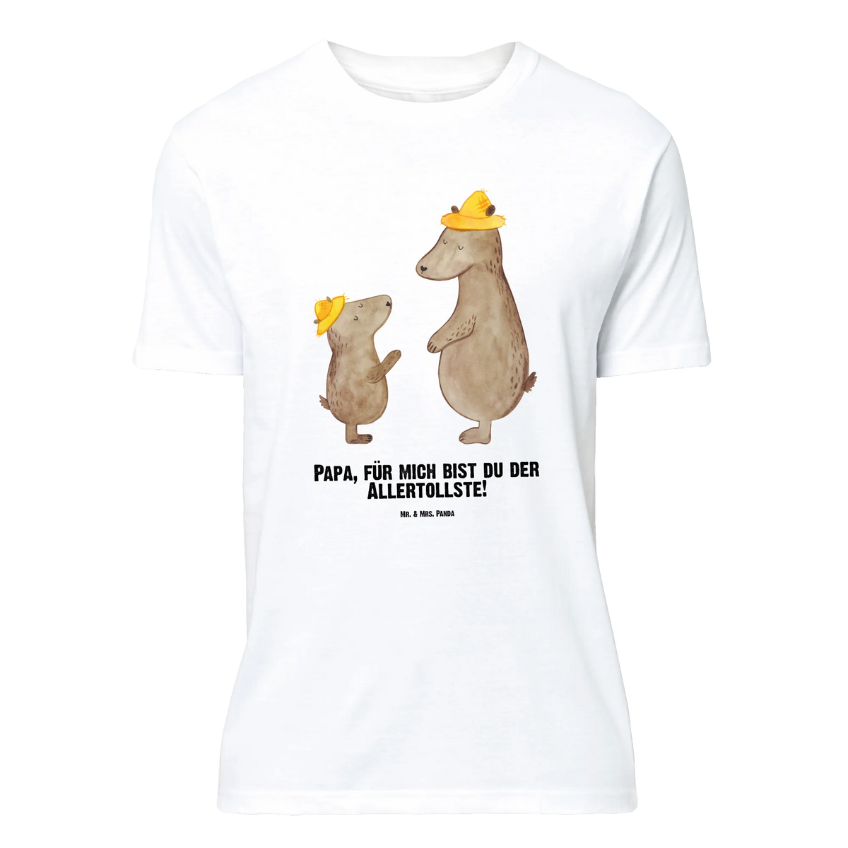 Personalisiertes T-Shirt Bären mit Hut T-Shirt mit Aufruck, T-Shirt mit Namen, Bedrucken, T-Shirt Personalisiert, Wunschtext, Oma, Muttertag, Vatertag, Opa, Papa, Bruder, Schwester, Mama, Familie, Vorbild, Vater-Sohn, Sohn, Family, Söhne, Bären, Bär, Dad, Kind, Papi, Kinder, Lieblingsmensch, Paps, Daddy, Vater