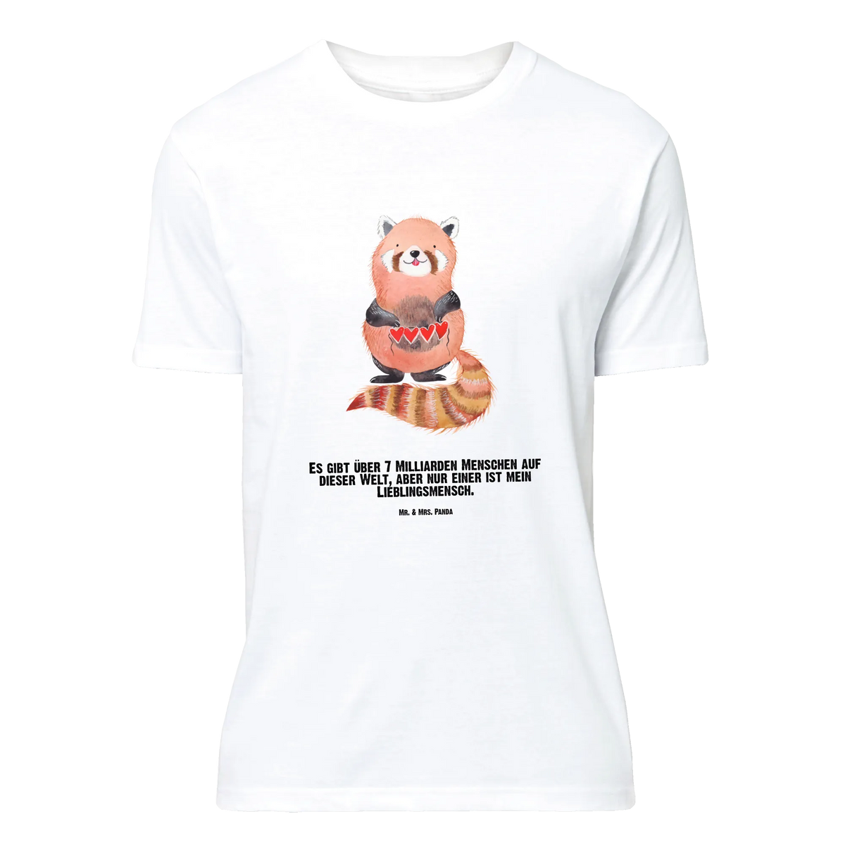 Personalisiertes T-Shirt Roter Panda T-Shirt mit Aufruck, T-Shirt Personalisiert, T-Shirt mit Namen, Tiermotive, Lustige Sprüche, Tiere, Gute Laune, Herz, Liebling, Lieblingsmensch, Rot, Liebe, Panda