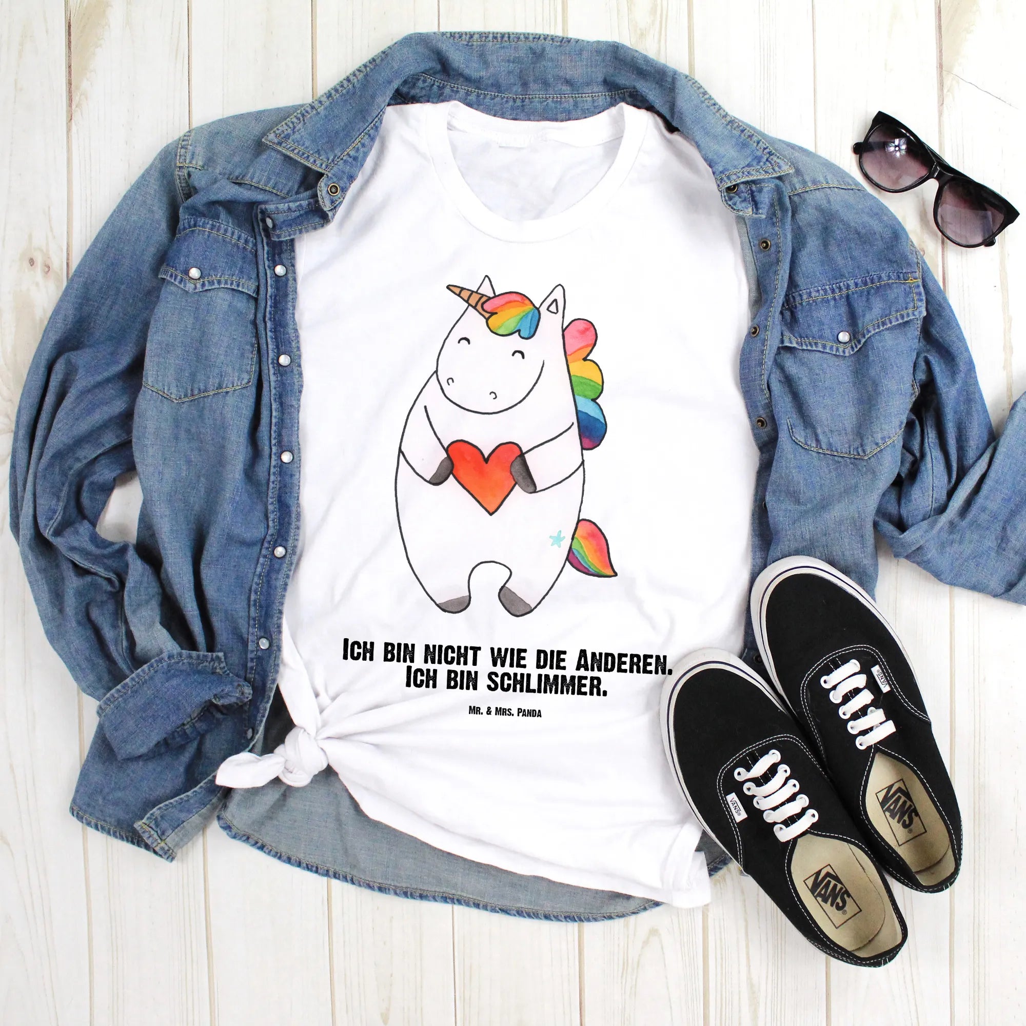 Personalised T-Shirt unicorn Heart different, girlfriend gift, girlfriend present, heart, bad girl, evil