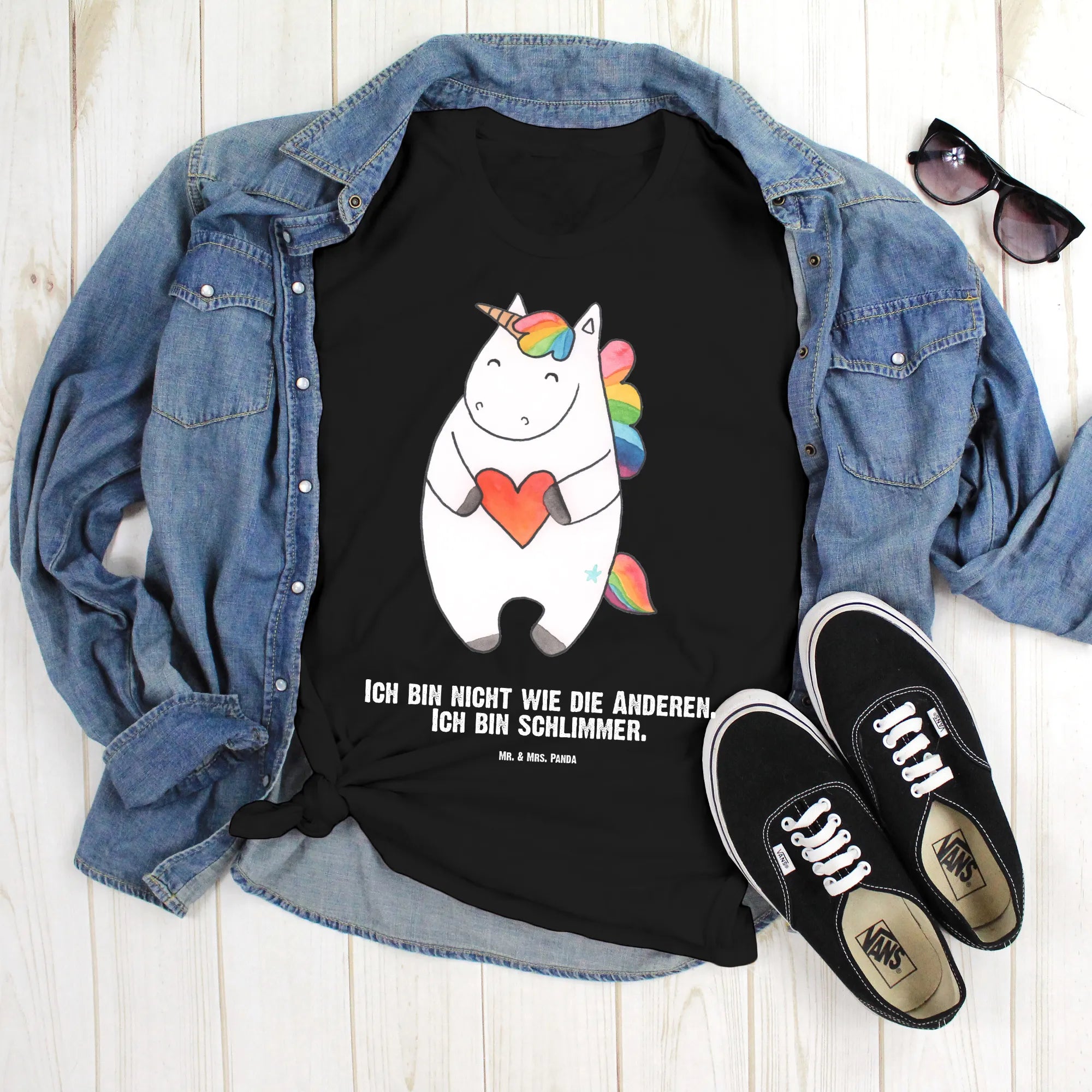 Personalised T-Shirt unicorn Heart different, girlfriend gift, girlfriend present, heart, bad girl, evil