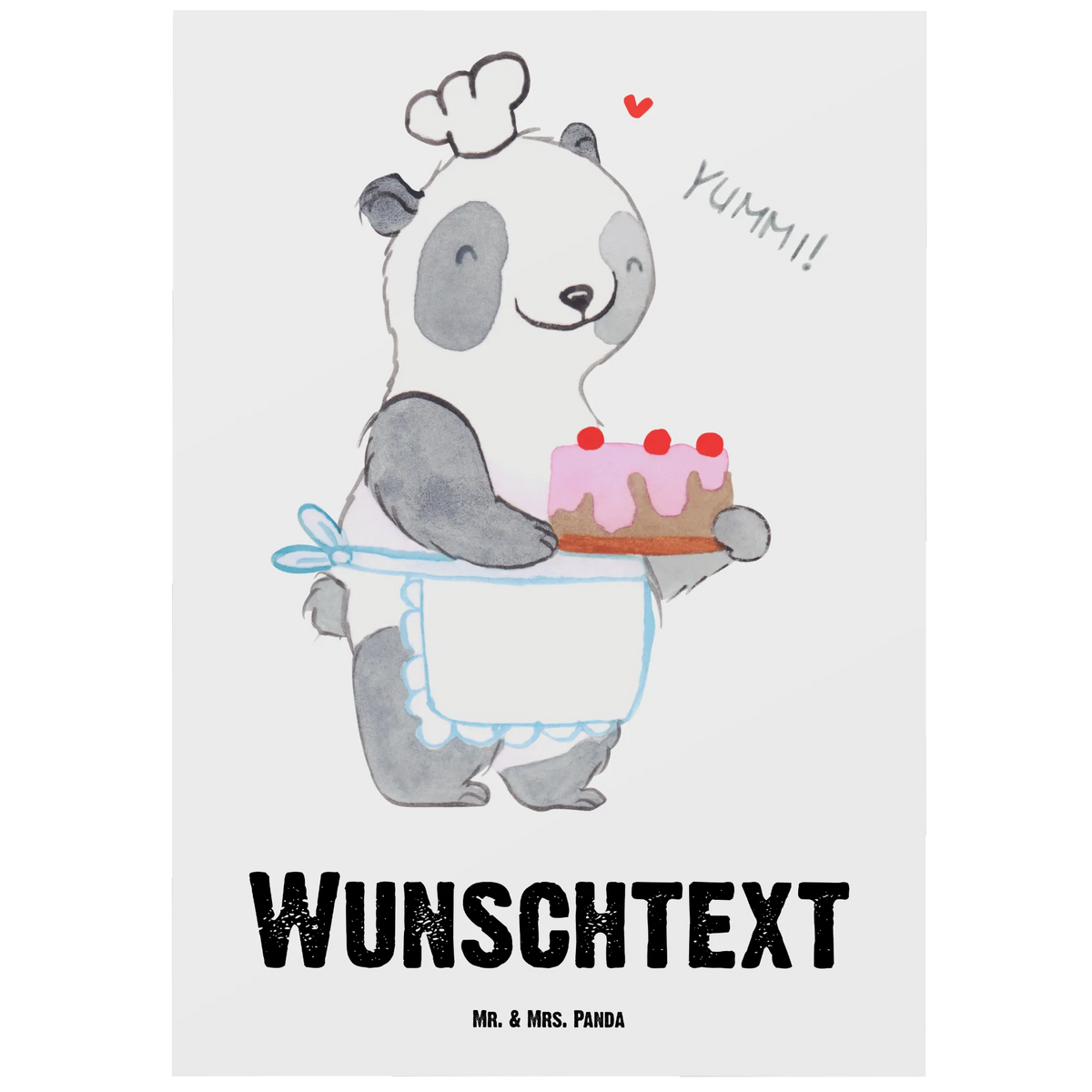 Personalised postcard bear Cook Gift, sport, hobby, giving, thank you, award, profit, athlete, hobby cook, Cooking