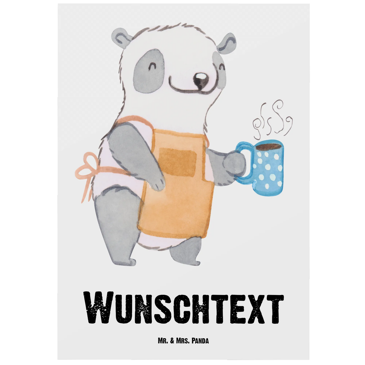 Personalisierte Postkarte Barista Herz
