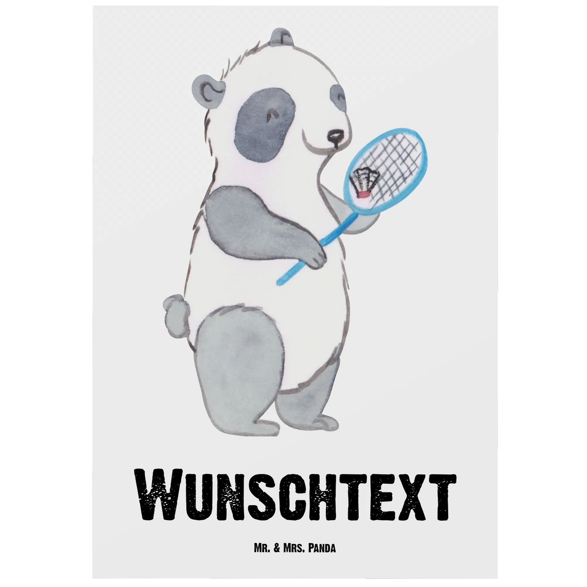 Personalisierte Postkarte Panda Badminton Grußkarte mit eigenem Text, Karte mit Namen, Postkarte mit Namen, Postkarten mit Namen, Personalisierte Grußkarte, personalisierbare postkarte, Personalisierte Mr. & Mrs. Panda Postkarte, Grußkarte mit Namen, Postkarte Personalisierbar, Personalisierte Karte, individuelle postkarte, Personalisierte Grußkarten, individuelle grußkarte, Postkarte mit Wunschtext, Personalisierte Postkarte, Grußkarte mit Wunschtext, Personalisierte Postkarte mit Wunschtext, Karte mit Wunschtext, Individualisierbare Postkarte, Personalisierbare Grußkarte, Ansichtskarte mit Wunschtext, Personalisierte Postkarte mit Namen, grußkarte personalisiert, Postkarte mit eigenem Text, Postkarte personalisiert, personalisierte postkarten, Ansichtskarte mit Namen, Geschenk, Schenken, Sport, Sportart, Hobby, Danke, Dankeschön, Auszeichnung, Gewinn, Sportler, Badminton, Badminton spielen