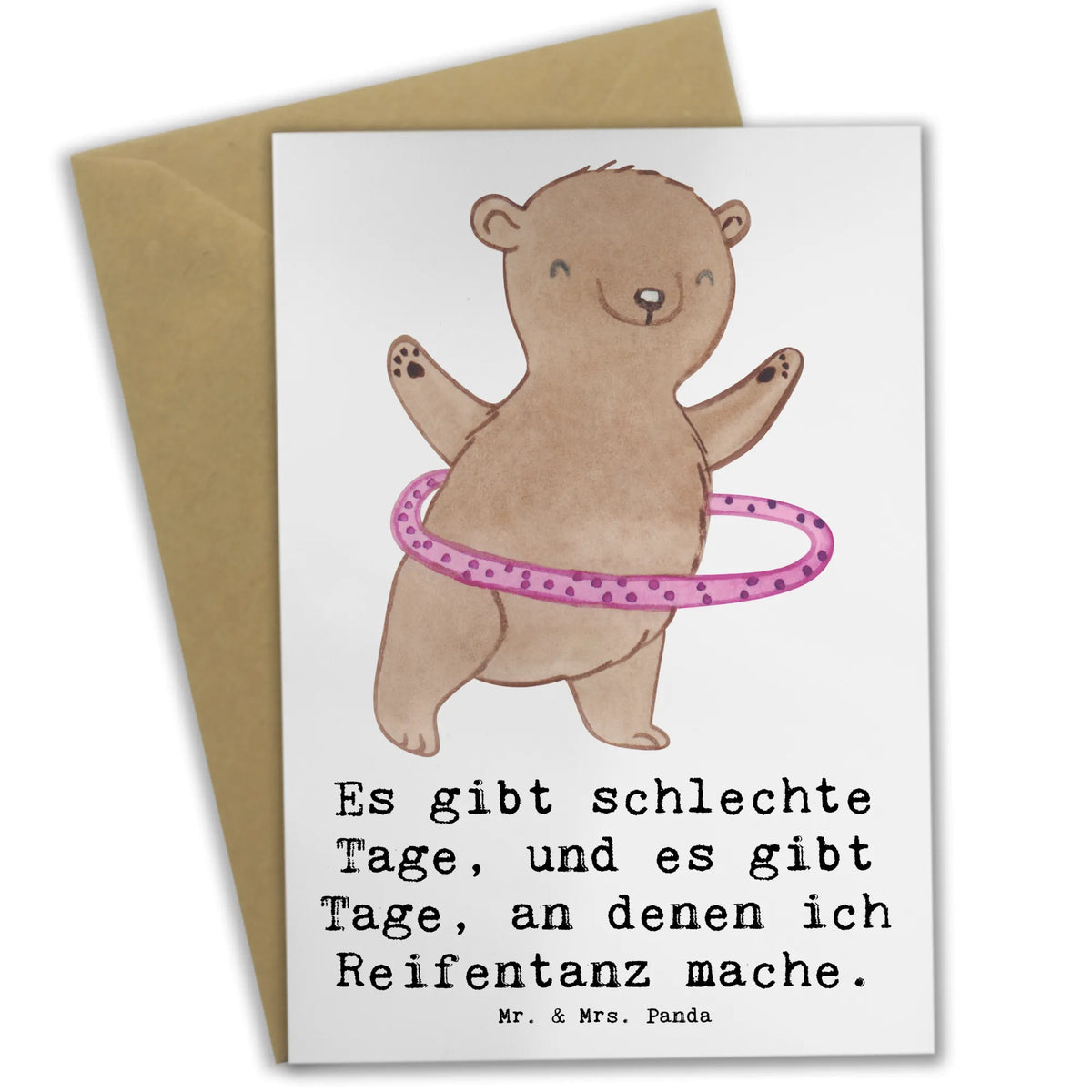 Personalisierte Grußkarte Bär Hula Hoop Grußkarte personalisierbar, grußkarte personalisiert, Personalisierte Karte, Grußkarten Personalisiert, Personalisierte Klappkarte, individuelle grußkarte, Personalisierte Grußkarte, Geschenk, Schenken, Sport, Sportart, Hobby, Danke, Dankeschön, Auszeichnung, Gewinn, Sportler, Hula Hoop, Training, Fitness