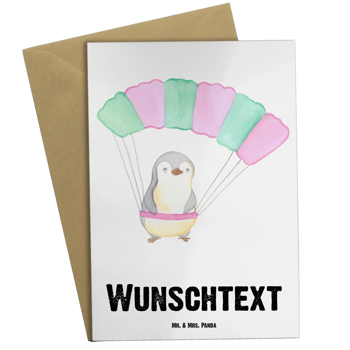 Personalisierte Grußkarte Pinguin Fallschirm springen Grußkarte personalisierbar, Grußkarten Personalisiert, Personalisierte Grußkarte, Personalisierte Klappkarte, individuelle grußkarte, Personalisierte Karte, grußkarte personalisiert, Geschenk, Schenken, Sport, Sportart, Hobby, Danke, Dankeschön, Auszeichnung, Gewinn, Sportler, Fallschirmsprung, Fallschirmspringen, Skydive
