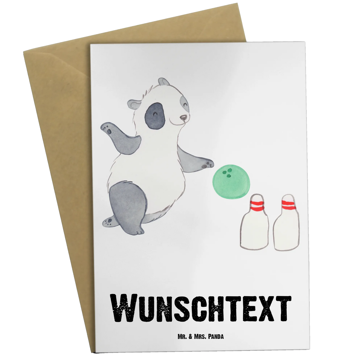Personalisierte Grußkarte Panda Bowling Personalisierte Klappkarte, Grußkarten Personalisiert, Personalisierte Karte, Grußkarte personalisierbar, individuelle grußkarte, Personalisierte Grußkarte, grußkarte personalisiert, Geschenk, Schenken, Sport, Sportart, Hobby, Danke, Dankeschön, Auszeichnung, Gewinn, Sportler, Kegelbahn, Kegelausflug, Bowling Center, Bowlen gehen, Bowlingbahn, Bowlingausflug, Bowlingparty, Bowling