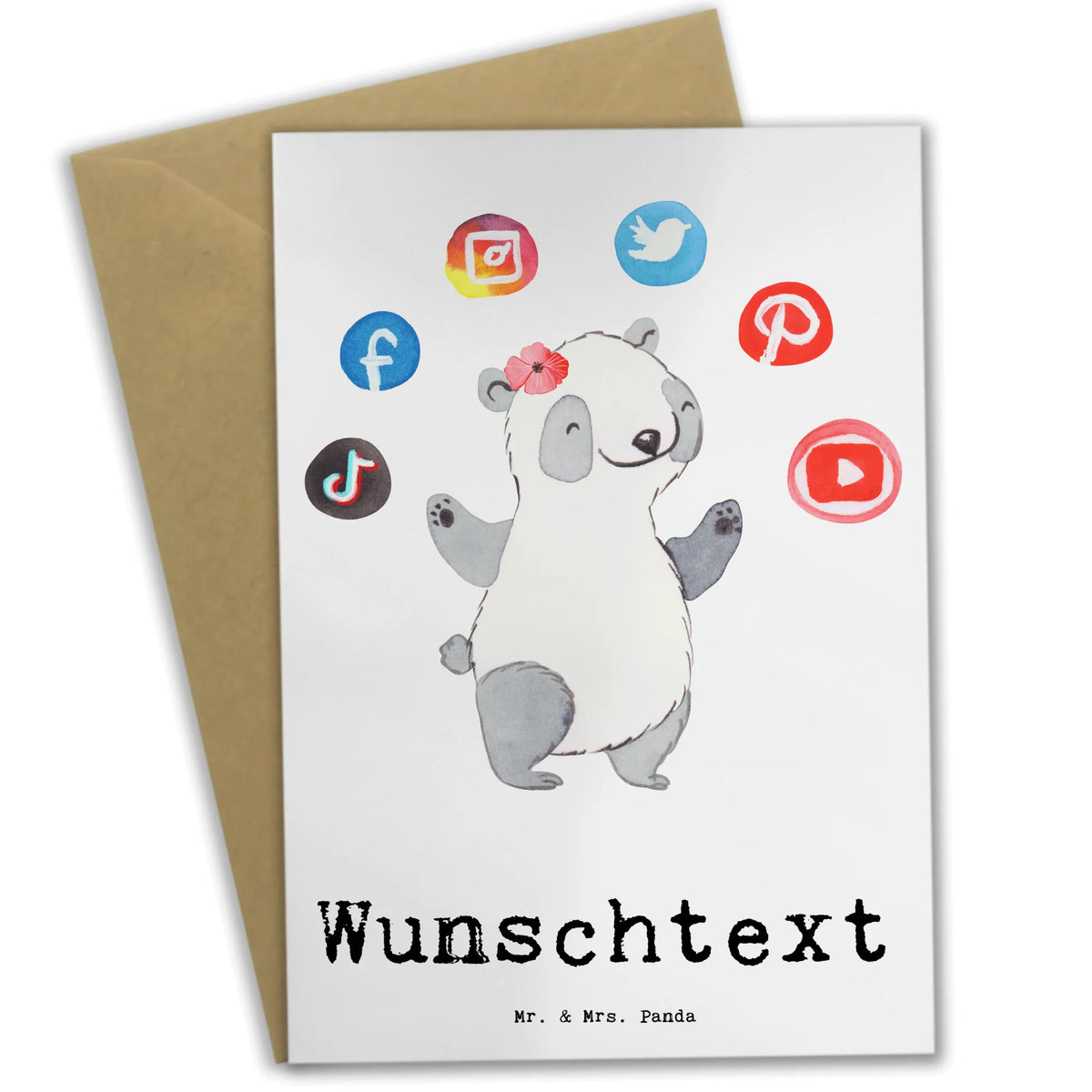 Personalisierte Grußkarte Kauffrau für Marketingkommunikation Herz