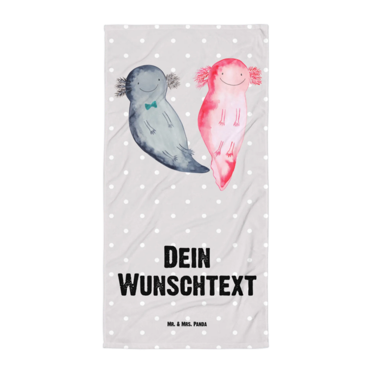 XXL ręcznik kąpielowy z imieniem Axolotl Przyjaciółka Axolotl, Molch