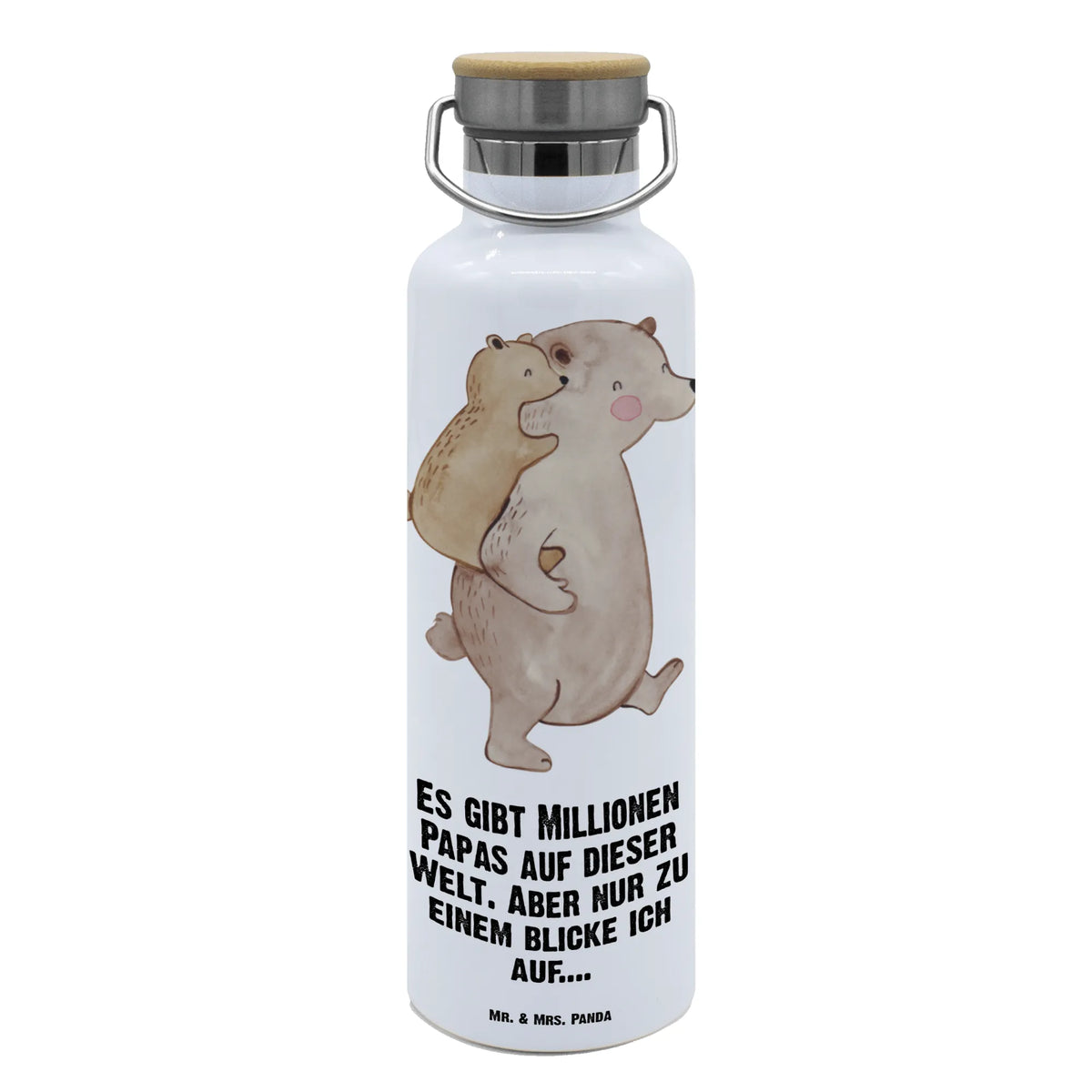 Trinkflasche Papa Bär isolier trinkflasche, metallflasche, Warmhalteflasche, thermos trinkflasche, Thermosflasche, Vakuumflasche, große thermosflasche, feldflasche, große trinkflasche, Trinkflasche Aus Edelstahl, Edelstahlflasche, Trinkgefäß, Trinkbehälter, Thermo-Trinkflasche, große wasserflasche, thermobottle, wasser trinkflasche, Isolierte Trinkflasche, Trinkflasche, Getränkeflasche, getränkebehälter, metall trinkflasche, Wasserflasche, Muttertag, Vatertag, Mama, Papa, Oma, Opa, Familie, Schwester, Bruder, Onkel, Geburtstag, Papi, Geschenk, Vater, Vati