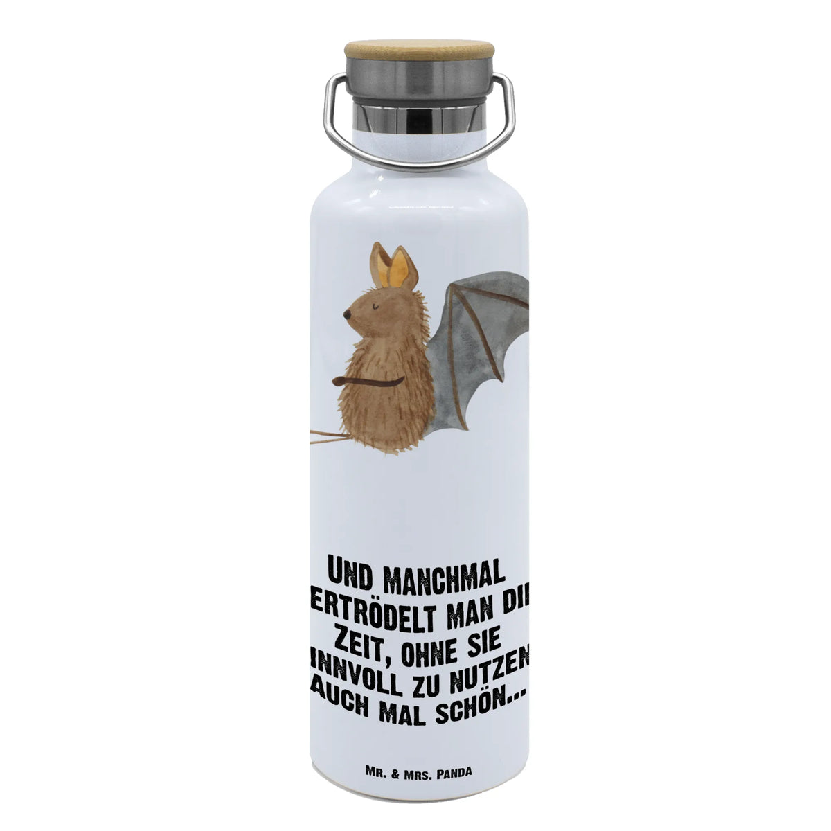 Trinkflasche Fledermaus Sitzen Thermosflasche, Trinkflasche Aus Edelstahl, thermos trinkflasche, Trinkgefäß, Wasserflasche, Edelstahlflasche, metall trinkflasche, Vakuumflasche, wasser trinkflasche, große thermosflasche, große wasserflasche, metallflasche, Trinkbehälter, große trinkflasche, Warmhalteflasche, Thermo-Trinkflasche, thermobottle, Trinkflasche, Getränkeflasche, isolier trinkflasche, feldflasche, getränkebehälter, Isolierte Trinkflasche, Lustige Sprüche, Tiere, Tiermotive, Gute Laune, Entspannen, Fledermäuse, Motivation, Fledermaus