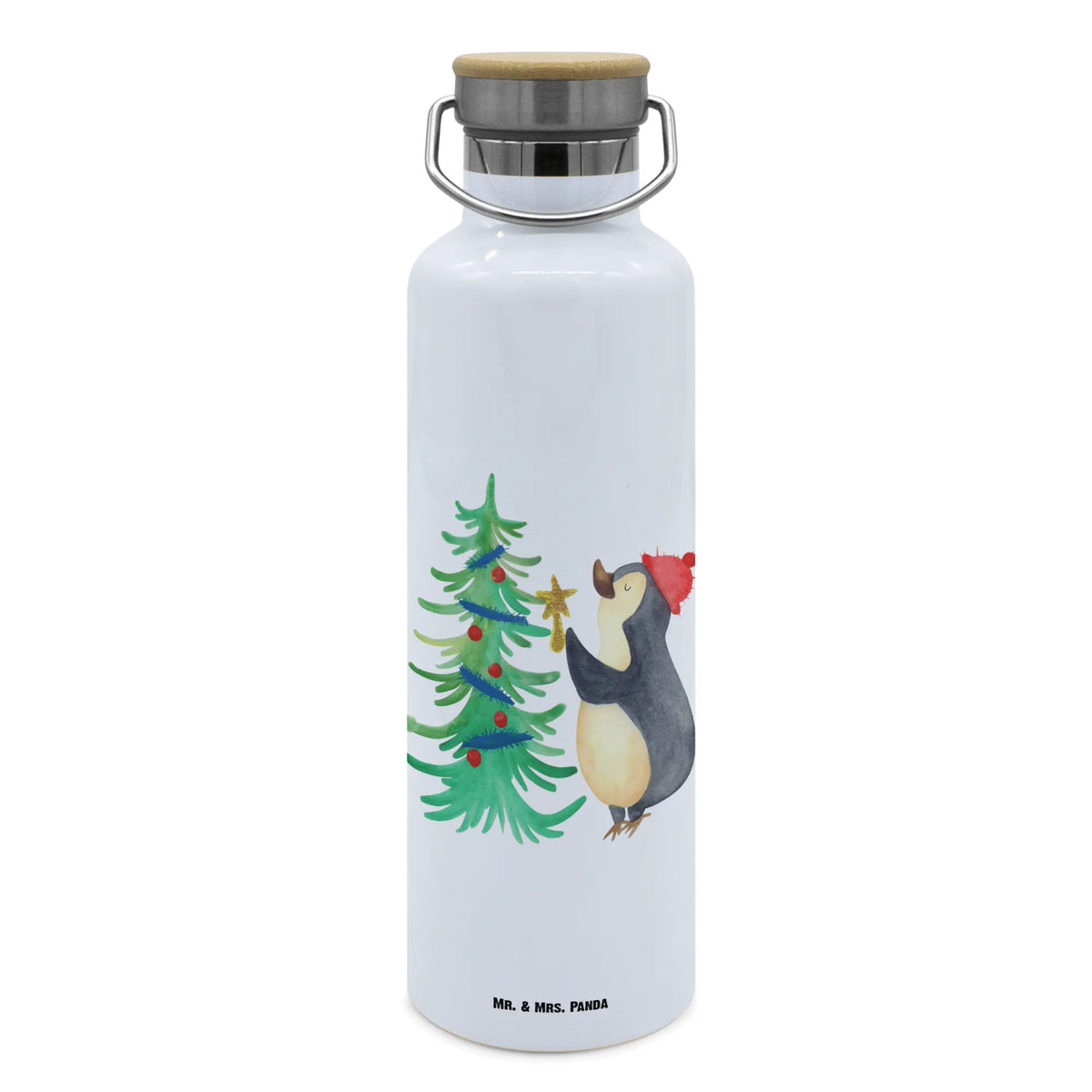 Trinkflasche Pinguin Weihnachtsbaum