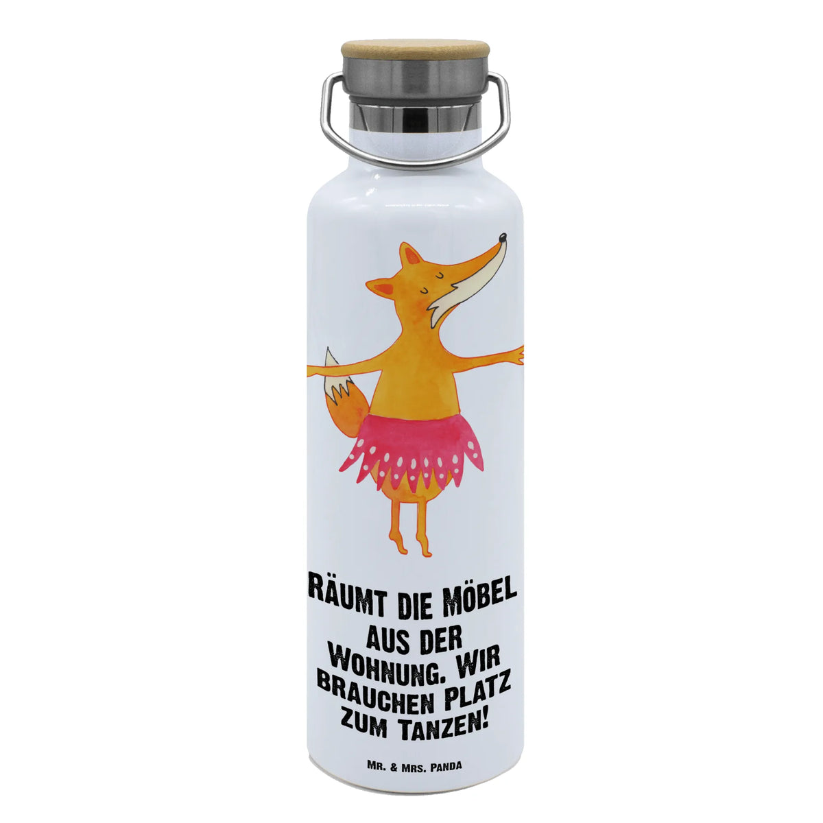 Trinkflasche Fuchs Ballerina Isolierte Trinkflasche, große trinkflasche, Trinkflasche Aus Edelstahl, feldflasche, Thermo-Trinkflasche, metall trinkflasche, Trinkbehälter, isolier trinkflasche, Thermosflasche, Edelstahlflasche, metallflasche, thermos trinkflasche, thermobottle, Vakuumflasche, Warmhalteflasche, Trinkgefäß, Getränkeflasche, wasser trinkflasche, Trinkflasche, getränkebehälter, Wasserflasche, große thermosflasche, große wasserflasche, Fuchs, Geburtstag, Ballett, Ballerina, Tänzerin, Füchse, Tanzen, Füchsin, Fuchs Spruch, Party, Einladung