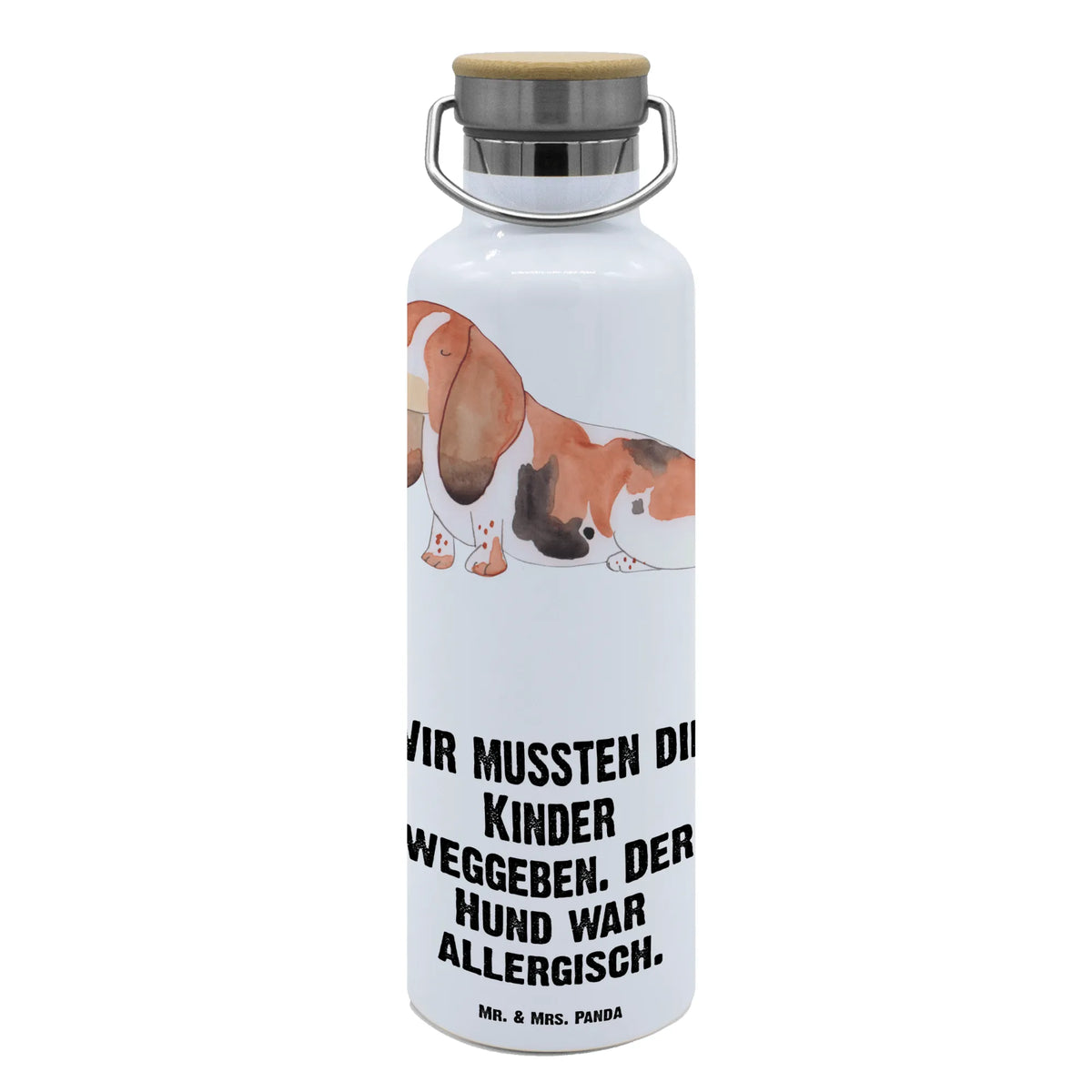 Trinkflasche Hund Basset Hound metallflasche, feldflasche, Trinkflasche Aus Edelstahl, thermos trinkflasche, Thermosflasche, Trinkgefäß, große wasserflasche, wasser trinkflasche, große trinkflasche, Vakuumflasche, große thermosflasche, getränkebehälter, Trinkflasche, metall trinkflasche, isolier trinkflasche, Thermo-Trinkflasche, Edelstahlflasche, Warmhalteflasche, thermobottle, Wasserflasche, Isolierte Trinkflasche, Getränkeflasche, Trinkbehälter, Hund, Hunderasse, Hundebesitzer, Hundemotiv, Haustier, Tierliebhaber, Sprüche, Basset, Kinderlos, Hundeliebe, Basset Hound