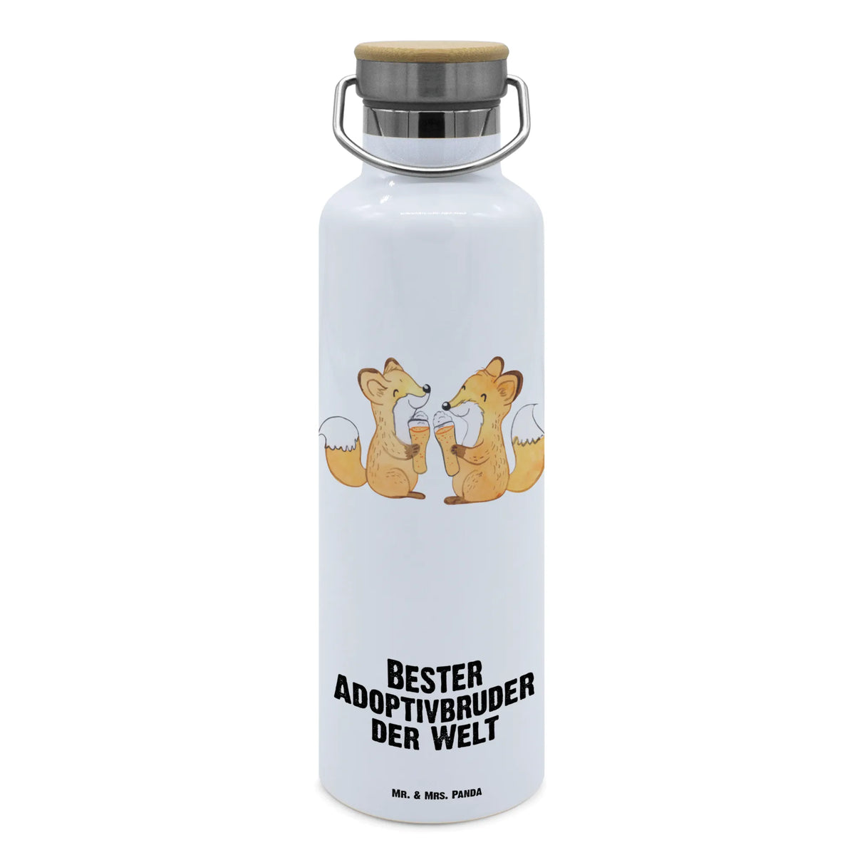 Trinkflasche Fuchs Bester Adoptivbruder der Welt Getränkeflasche, metallflasche, feldflasche, Trinkgefäß, große wasserflasche, Trinkbehälter, Trinkflasche Aus Edelstahl, thermobottle, getränkebehälter, metall trinkflasche, Warmhalteflasche, Thermo-Trinkflasche, große trinkflasche, Thermosflasche, Isolierte Trinkflasche, isolier trinkflasche, Wasserflasche, Vakuumflasche, Trinkflasche, Edelstahlflasche, wasser trinkflasche, thermos trinkflasche, große thermosflasche, Geschenkidee, Geschenk, Schenken, Mitbringsel, Geburtstag, Geburtstagsgeschenk, für, Danke, Dankeschön, Bedanken, Freude machen, Geschenktipp, Brudi, Bruderherz, Familie, Schwester, Brother, Adoptiert, Bester, Kleinigkeit, Adoptivbruder, Geschwister, Sohn, Bruder