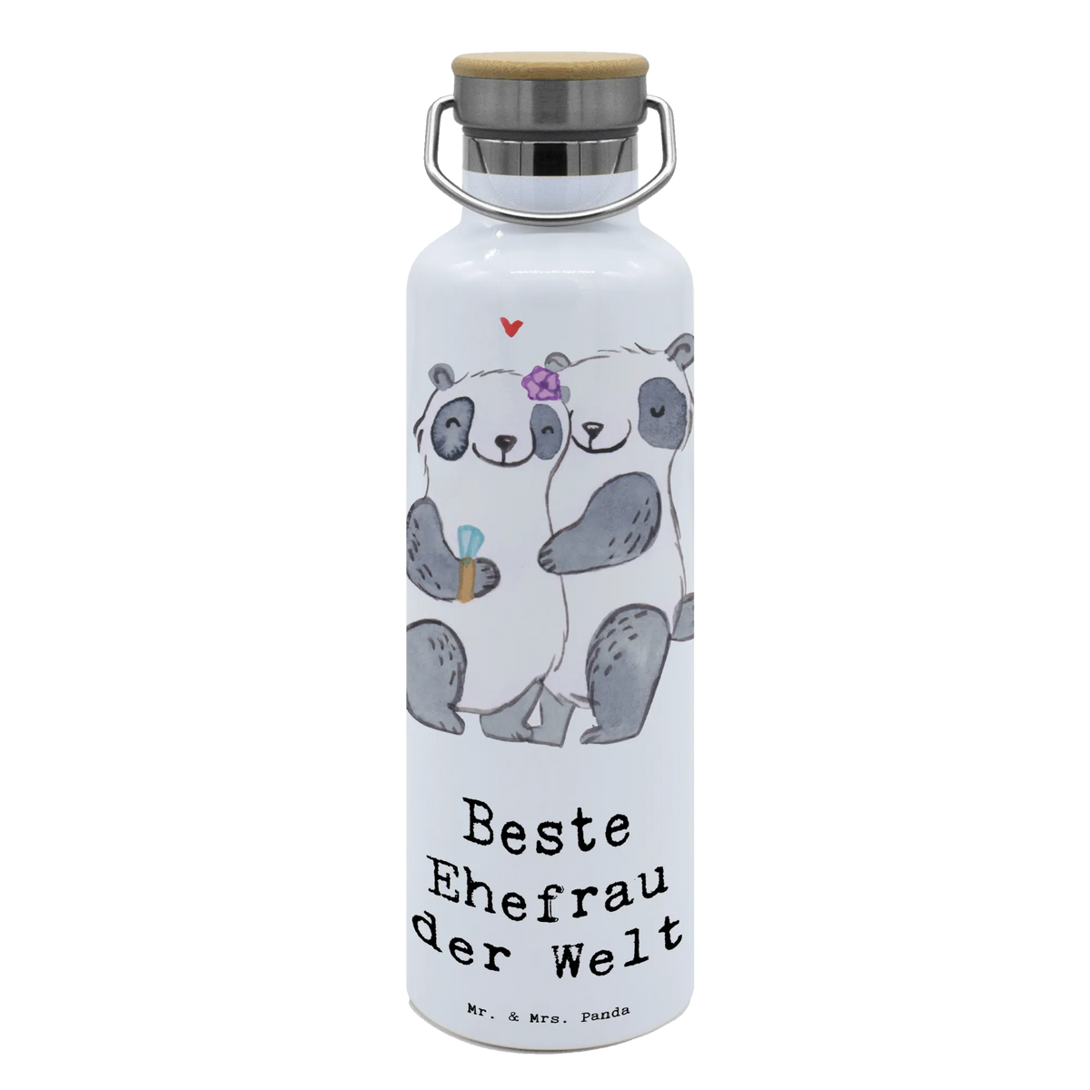 Trinkflasche Panda Beste Ehefrau der Welt Trinkbehälter, Thermosflasche, Vakuumflasche, wasser trinkflasche, Getränkeflasche, Trinkflasche Aus Edelstahl, Thermo-Trinkflasche, isolier trinkflasche, thermos trinkflasche, metall trinkflasche, große trinkflasche, feldflasche, metallflasche, Trinkflasche, getränkebehälter, Wasserflasche, Trinkgefäß, Isolierte Trinkflasche, thermobottle, Warmhalteflasche, Edelstahlflasche, große wasserflasche, große thermosflasche, Geschenkidee, Geschenk, Schenken, Mitbringsel, Geburtstag, Geburtstagsgeschenk, für, Danke, Dankeschön, Bedanken, Freude machen, Geschenktipp, Hochzeit, Ehe, Traumfrau, Liebling, Beste, Freundin, Frau, Partnerin, Gattin, Lebensgefährtin, Braut, Ehepartner, Ehefrau, Kleinigkeit