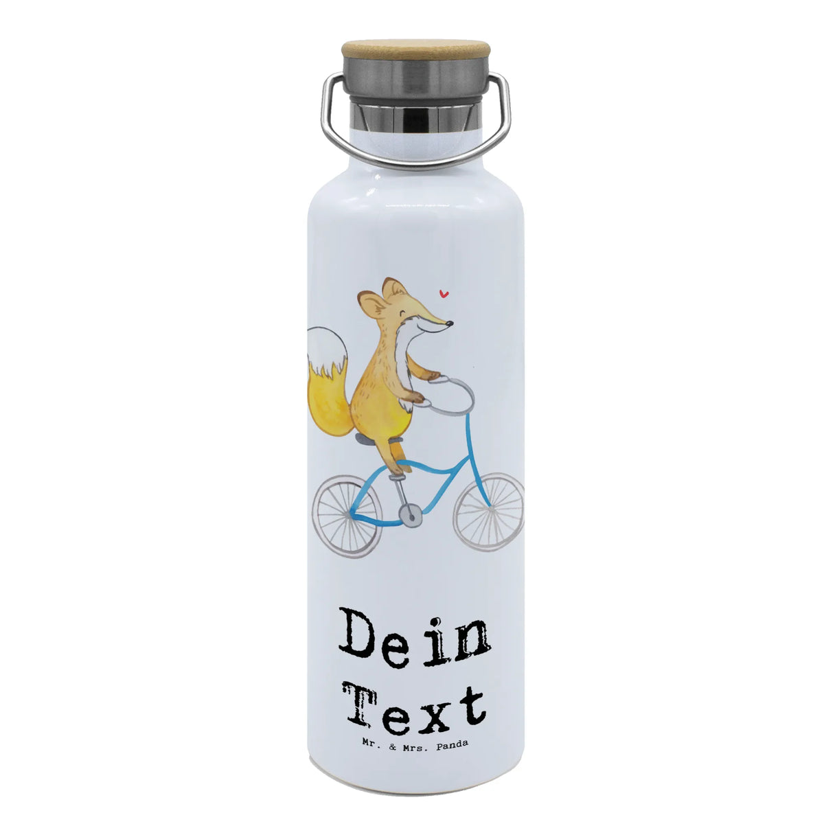 Personalised drinks bottle Fox cycle Gift, sport, hobby, giving, thank you, award, profit, athlete, trekking, Biking, cycling, mountain biking