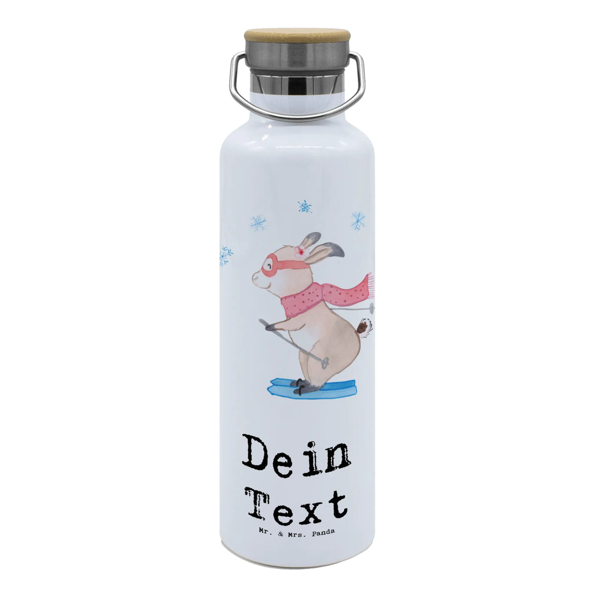 Personalised drinks bottle ski instructor Heart gift, gift idea, best, farewell gift, passing exam, anniversary, retirement, promotion, job start, sayings, funny, profession