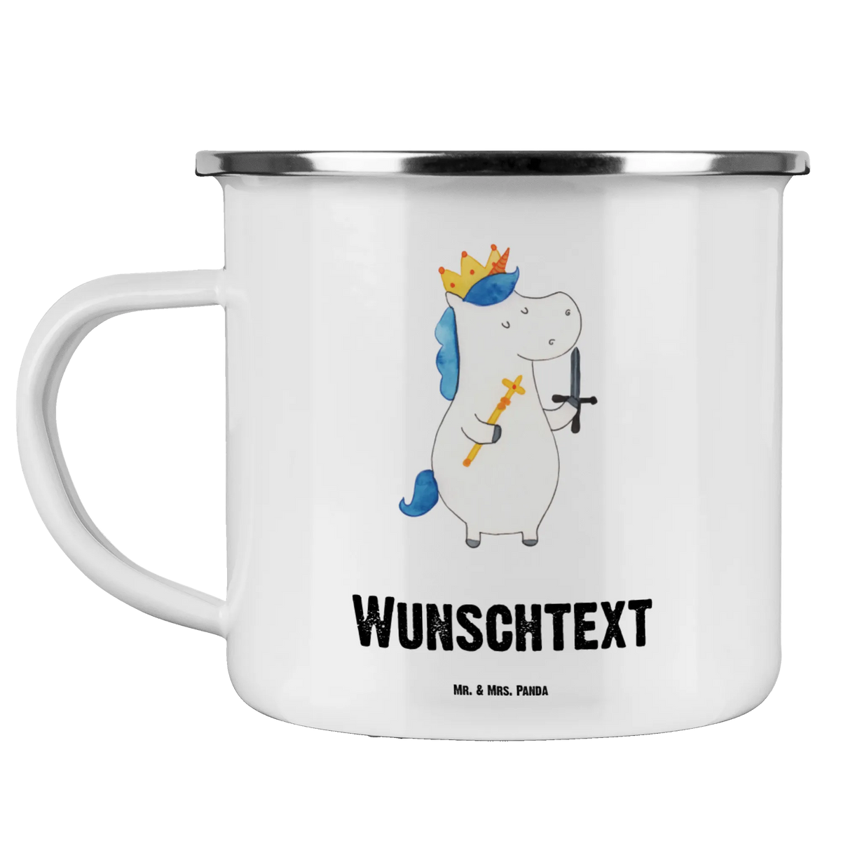 Personalised enamel cup unicorn king with sword unicorn, unicorns, gift boyfriend, Chancellor, Princess, Prosecco, present boy, Emperor, King, Crown, sword, Unicorn, President, Ruler