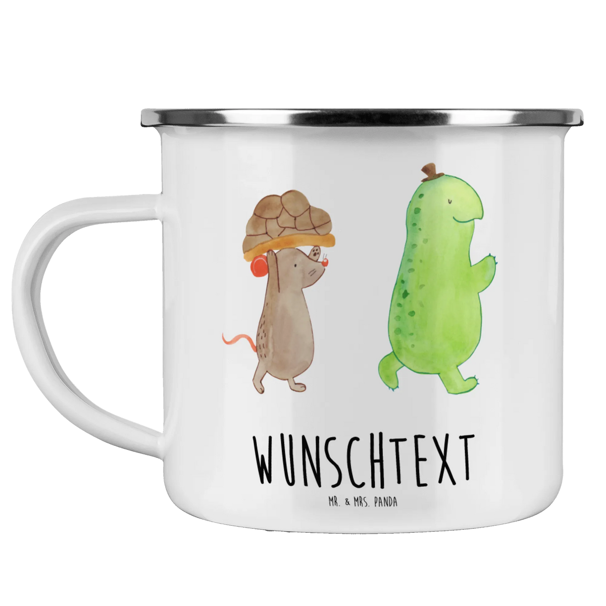 Personalised enamel cup tortoise Mouse turtle, tortoise, reptile, ancient creature, cute, sweet, gift, gift ideas, birthday gift, illustrated, funny, turtle gift items, funny turtle gifts, pet turtles, mom, best friend, sister or daughter, turtle lover, best friends, friends, mouse, girlfriends