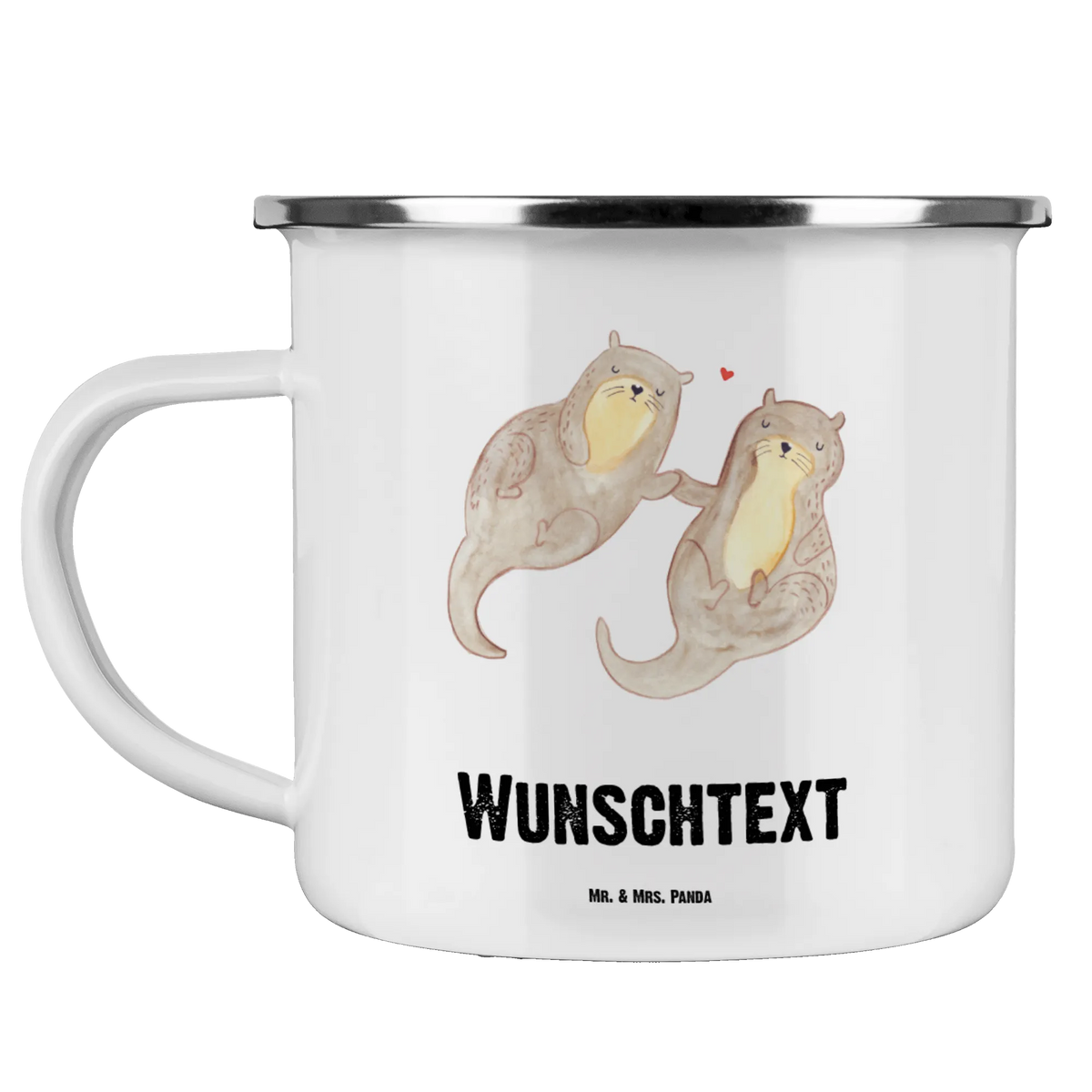 Personalised enamel cup otter Best partner in the world for, thank you, gift, giving, birthday, birthday present, gift idea, souvenir, make you happy, gift tip, Spouse, Wife, couple, Man, Partner, Woman, boyfriend, love, significant other, Husband. Girlfriend