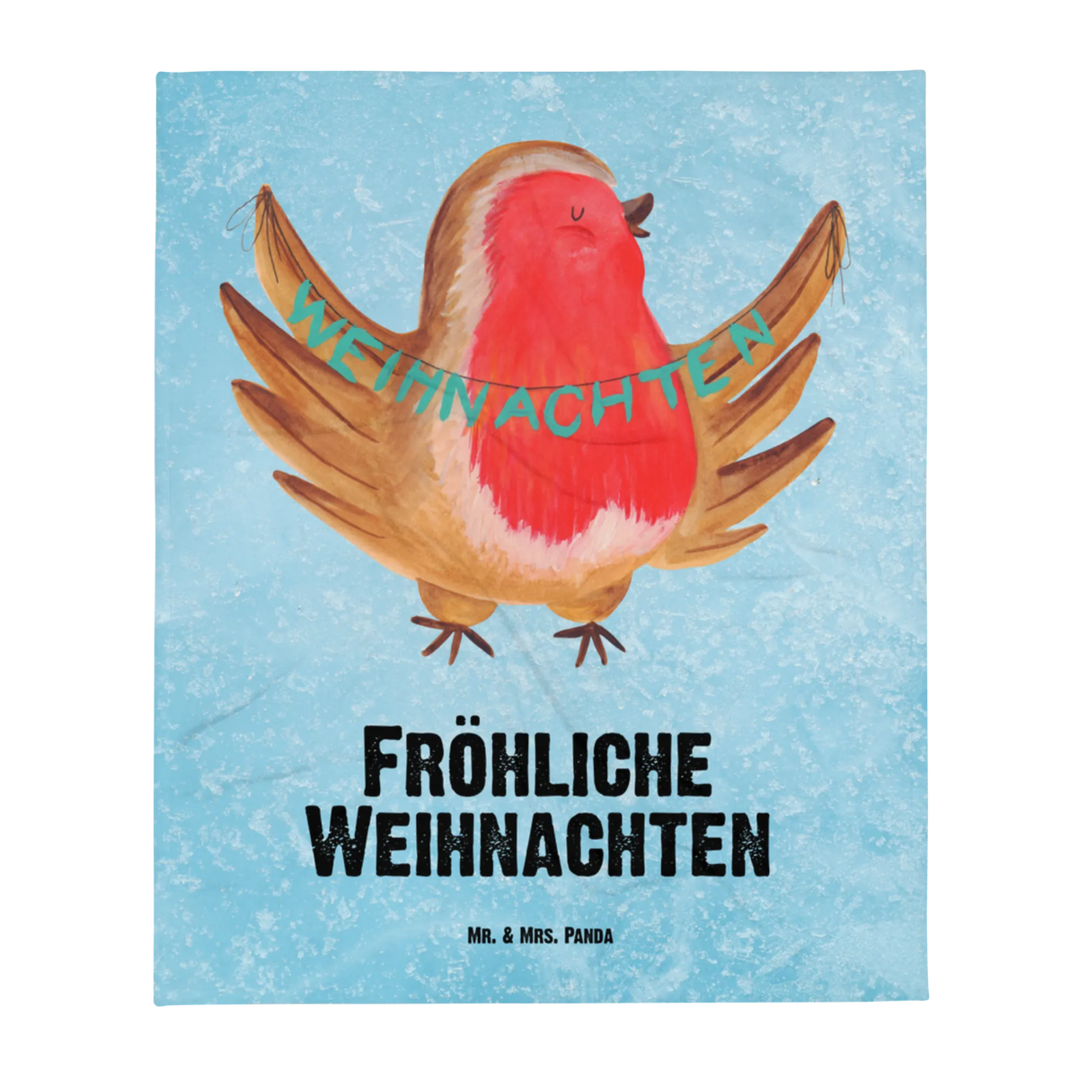 Babydecke Rotkehlchen Weihnachten