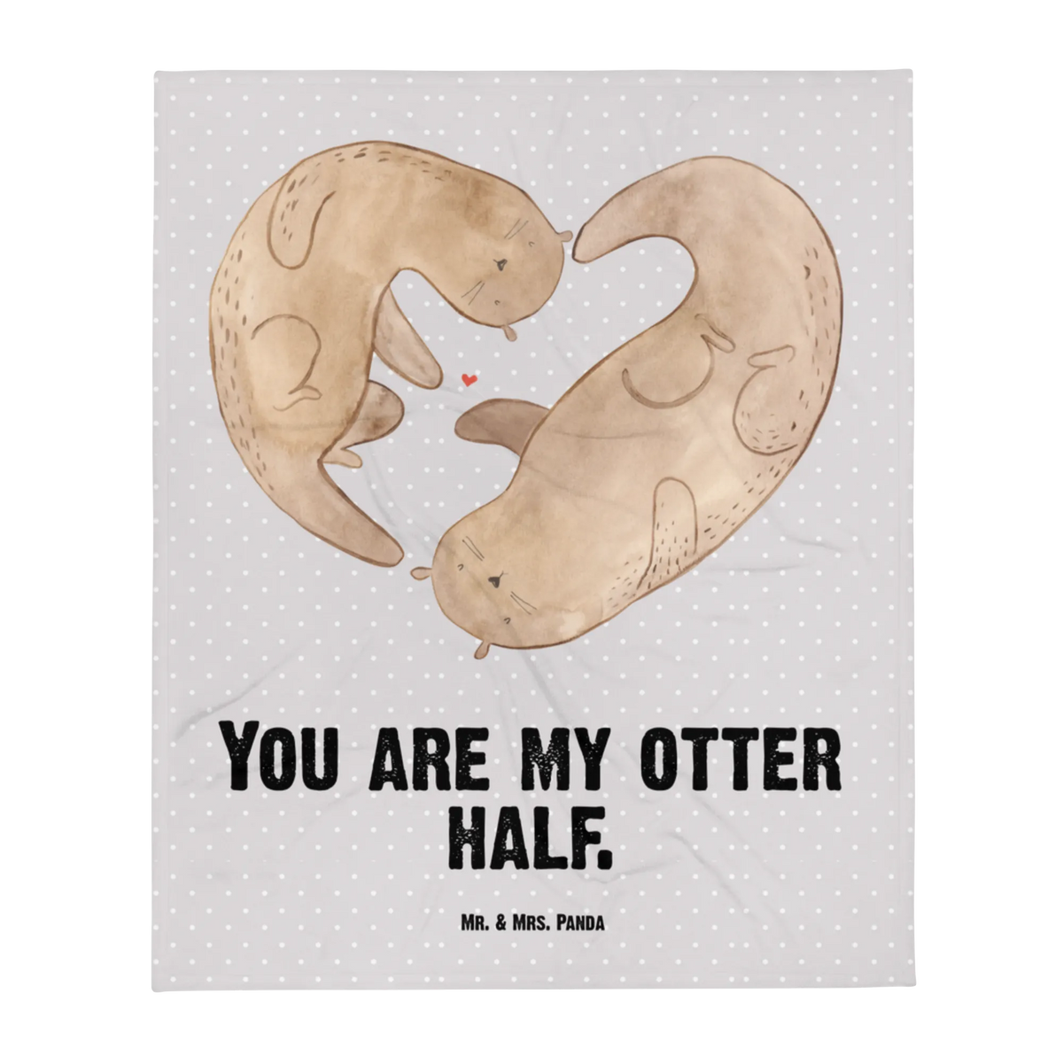 Babydecke Otter Herz
