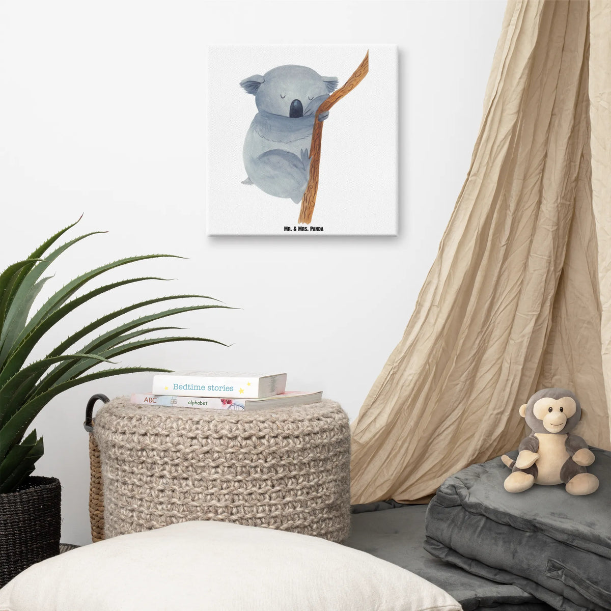 Leinwand Bild Koalabär Kunstdruck, Leinwand, Lustige Sprüche, Tiere, Tiermotive, Gute Laune, Koalabär, Schlafzimmer, Traumland, Traum, schlafen, Koala, Bär, Träumen
