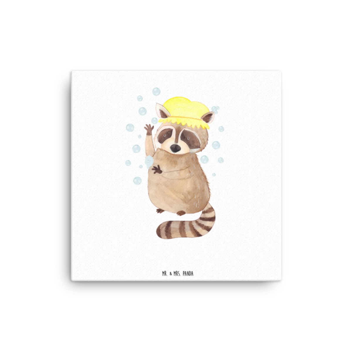 Canvas picture Raccoon Kunstdruck, Leinwand, Lustige Sprüche, Tiere, Tiermotive, Gute Laune, Plan, Tagträumen, Fröhlich, Waschbär, Seifenblasen, Waschen