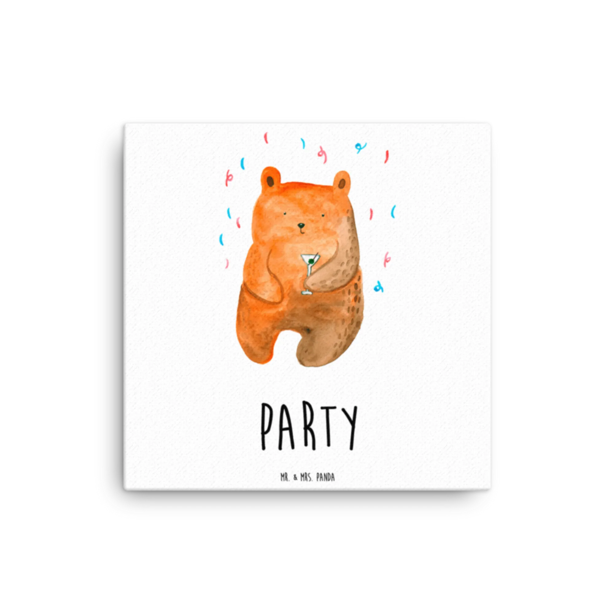 Canvas picture bear party teddy bear, cuddly toy, Birthday, Present, Celebrate, Birthday present, Bring a present, Partying, Good mood