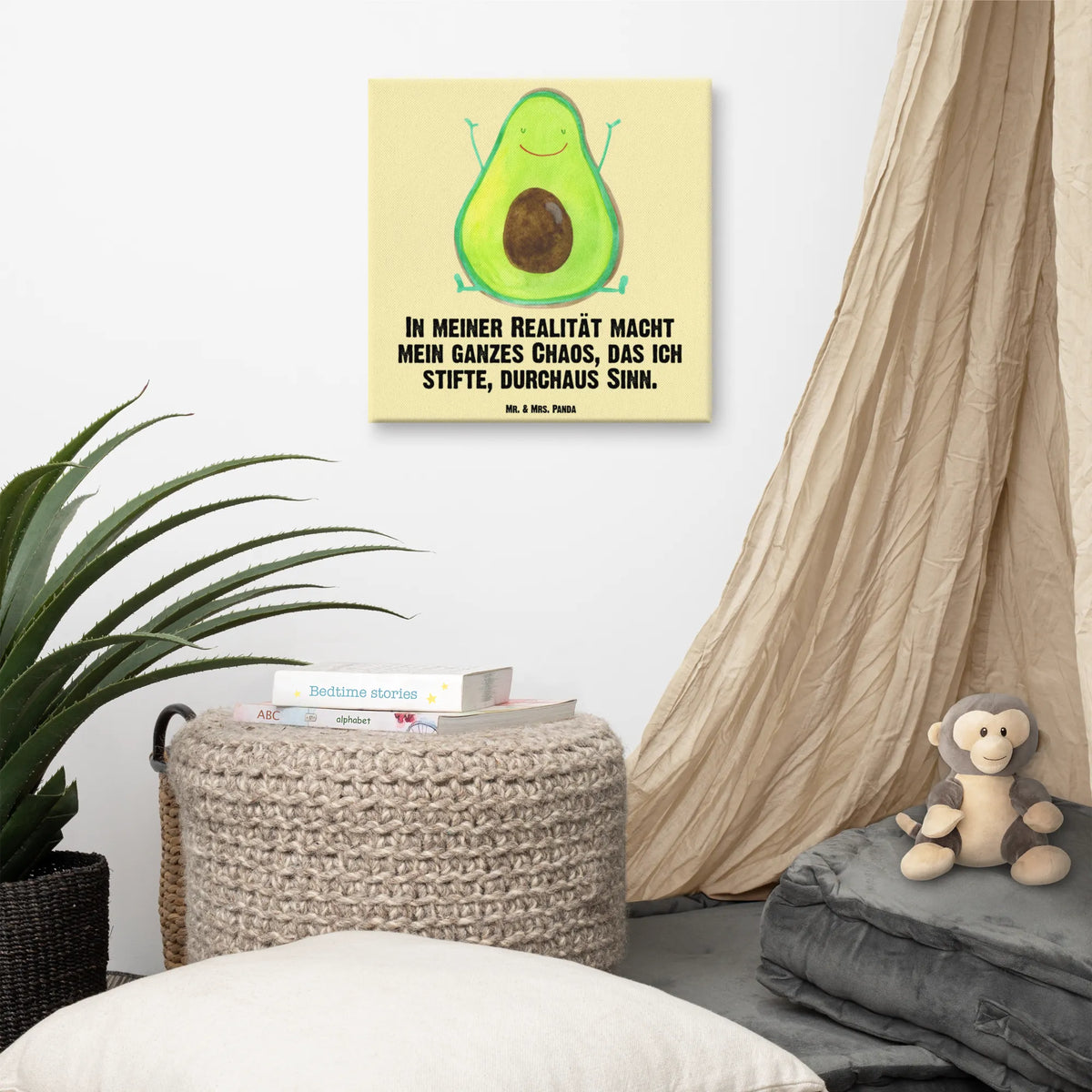 Leinwand Bild Avocado Glücklich Kunstdruck, Leinwand, Veggie, Vegan, Avocado, Gesund, Chaos