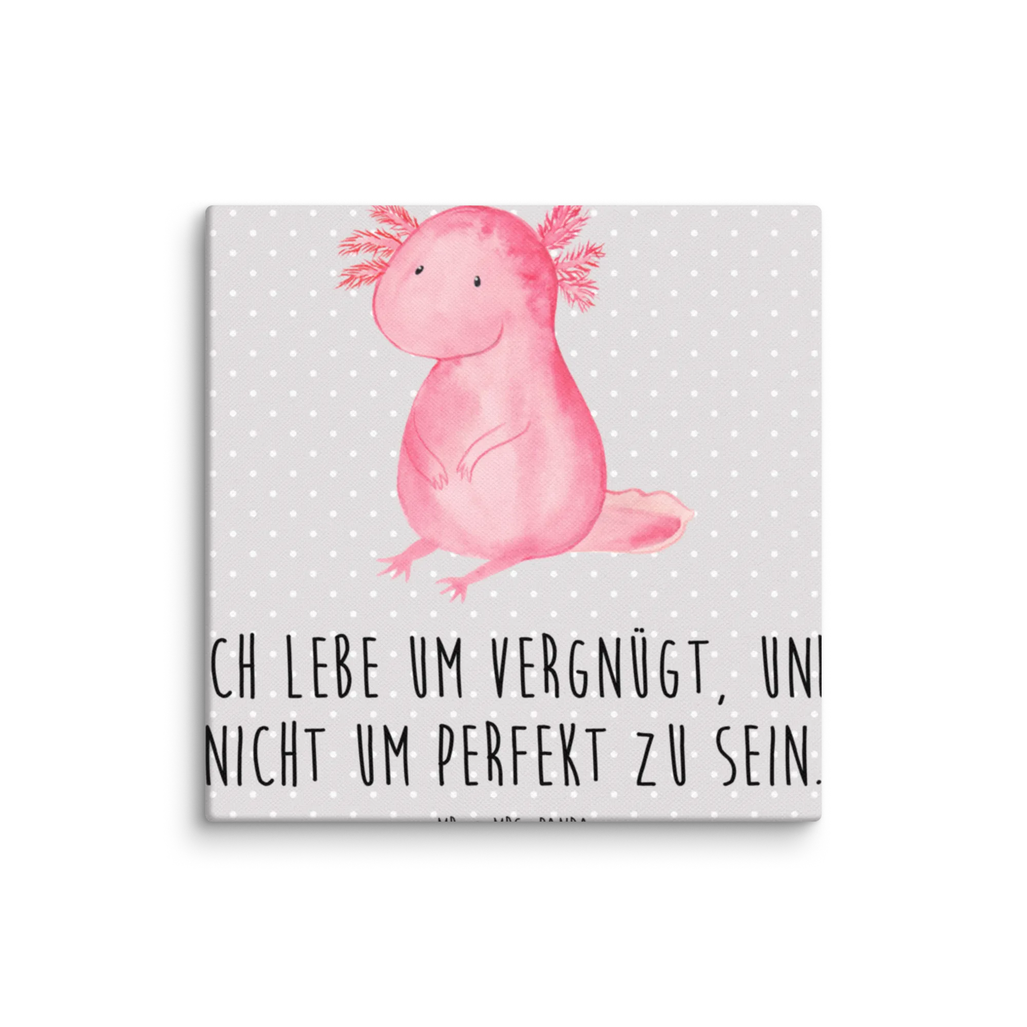Leinwand Bild Axolotl Niedlich Leinwand, Kunstdruck, Molch, Axolotl, Axolot, Liebe, Lebensweisheit, Fröhlich, Lebensstil, Freundin, Weisheit, Vergnügt, Zufrieden