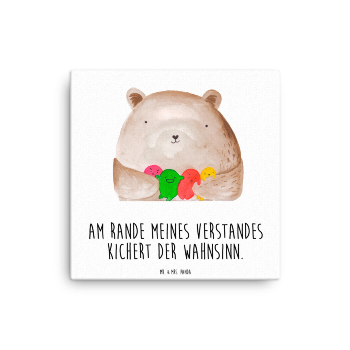 Leinwand Bild Bär Gefühl Kunstdruck, Leinwand, Teddy, Bär, Teddybär, Durchgedreht, Wahnsinn, Verrückt