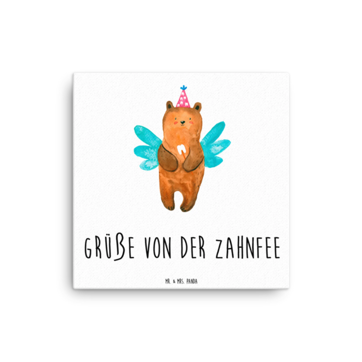 Leinwand Bild Bär Zahnfee Kunstdruck, Leinwand, Teddy, Bär, Teddybär, Erster Zahn, Zahnfee, Milchzahn, Fee