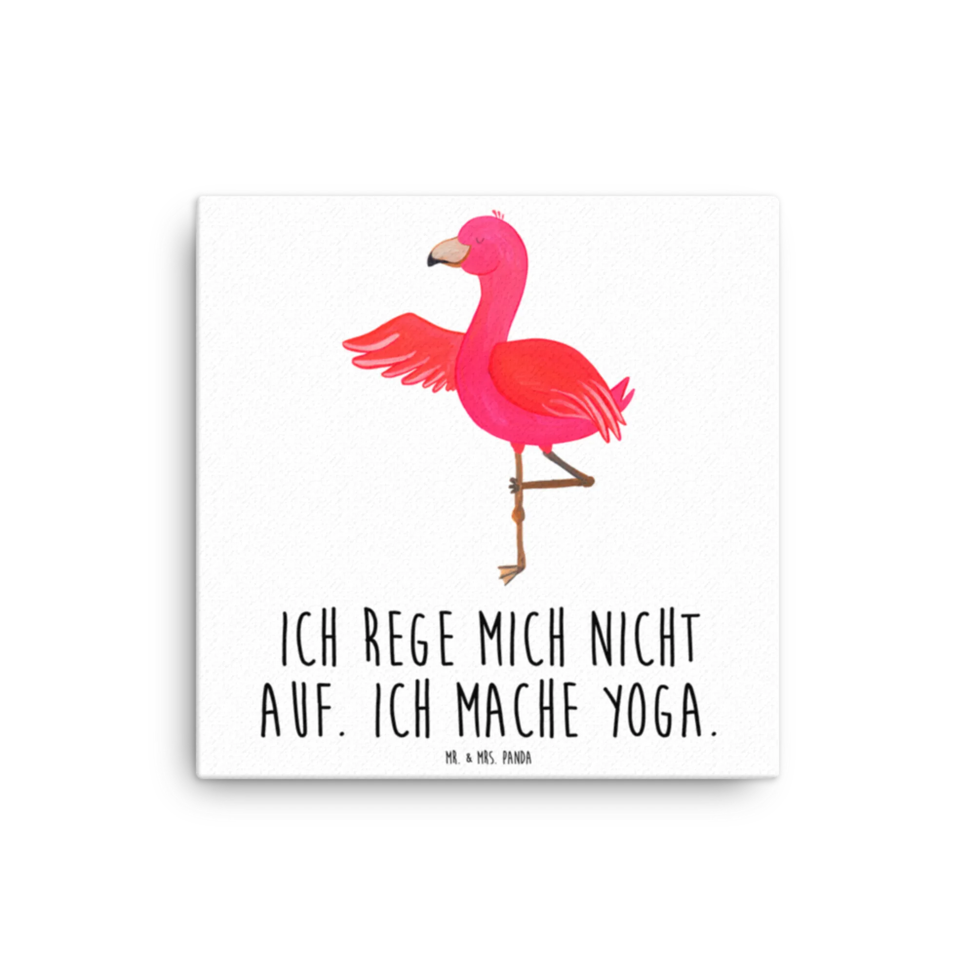 Canvas picture flamingo yoga Leinwand, Kunstdruck, Flamingo, Entspannung, Aufregen, Ärger, Namaste, Tiefenentspannung, Yoga, Yoga-Übung, Achtsamkeit, Vogel
