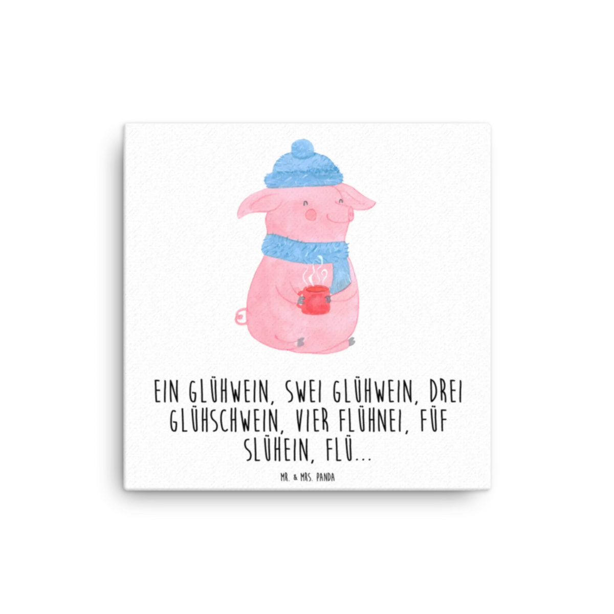 Leinwand Bild Schweinchen Glühwein Leinwand, Kunstdruck, Weihnachten, Wintermotiv, Nikolaus, Weihnachtsdeko, Advent, Winter, Heiligabend, Glühwein, Weihnachtsmarkt, Spruch, Betrunken