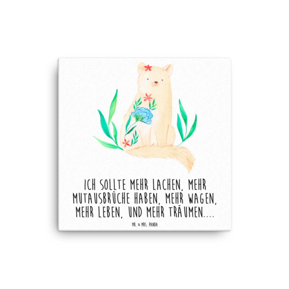 Leinwand Bild Katze Blumen