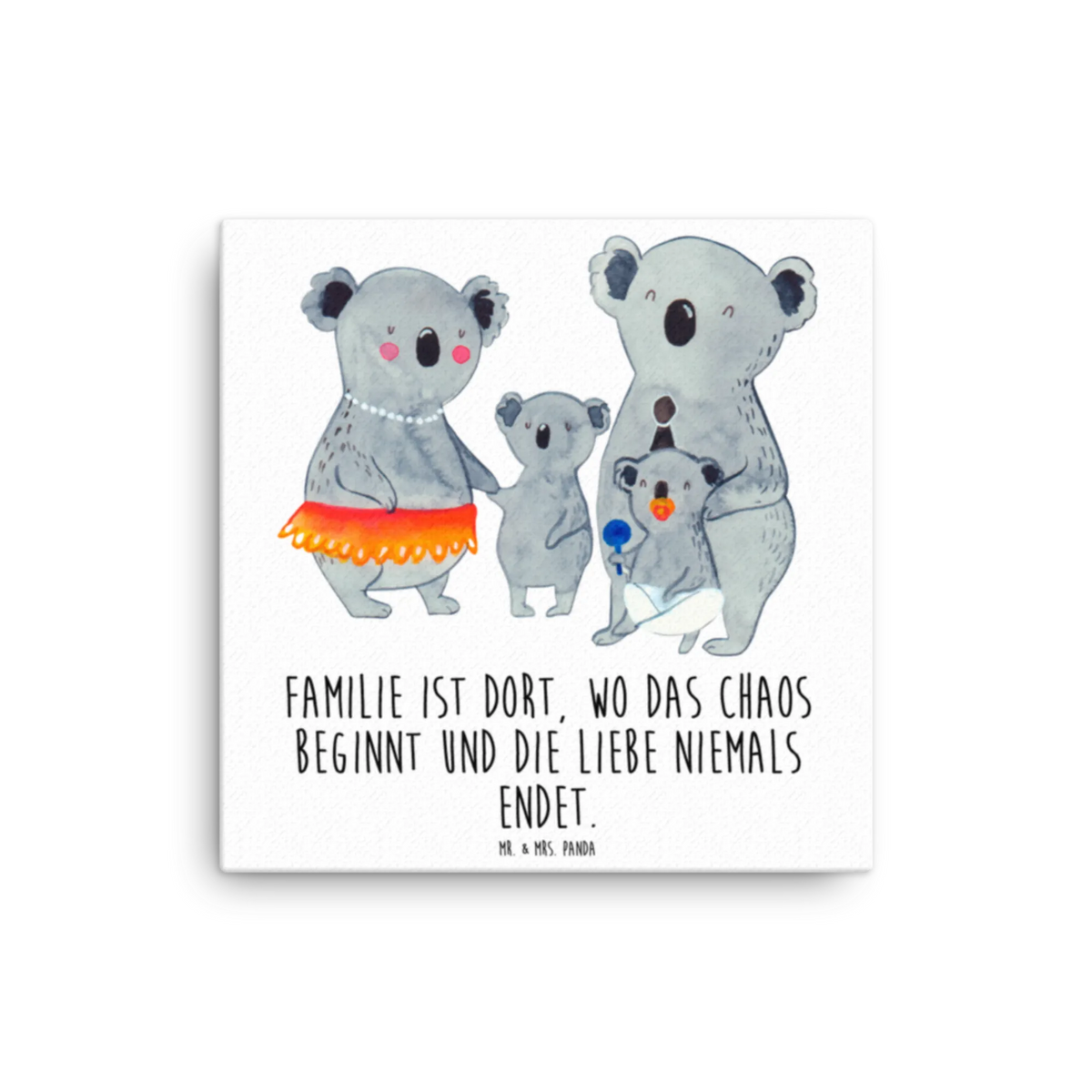 Canvas picture Koala Family Father's Day, Mother's Day, family life, children, siblings