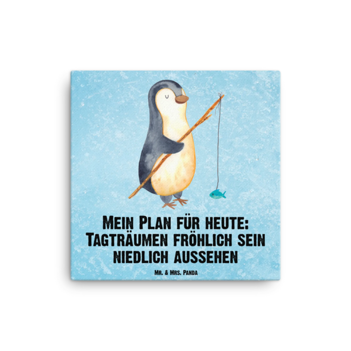 Leinwand Bild Pinguin Angler Leinwand, Kunstdruck, Pinguin, Geschenk, Geschenkidee, Tagträume, Angeln, Wochenende, Planer, Plan, Freundinnen, Hobby, Neustart, Motivation, Tagesplan, Angler, Urlaub, Pinguine