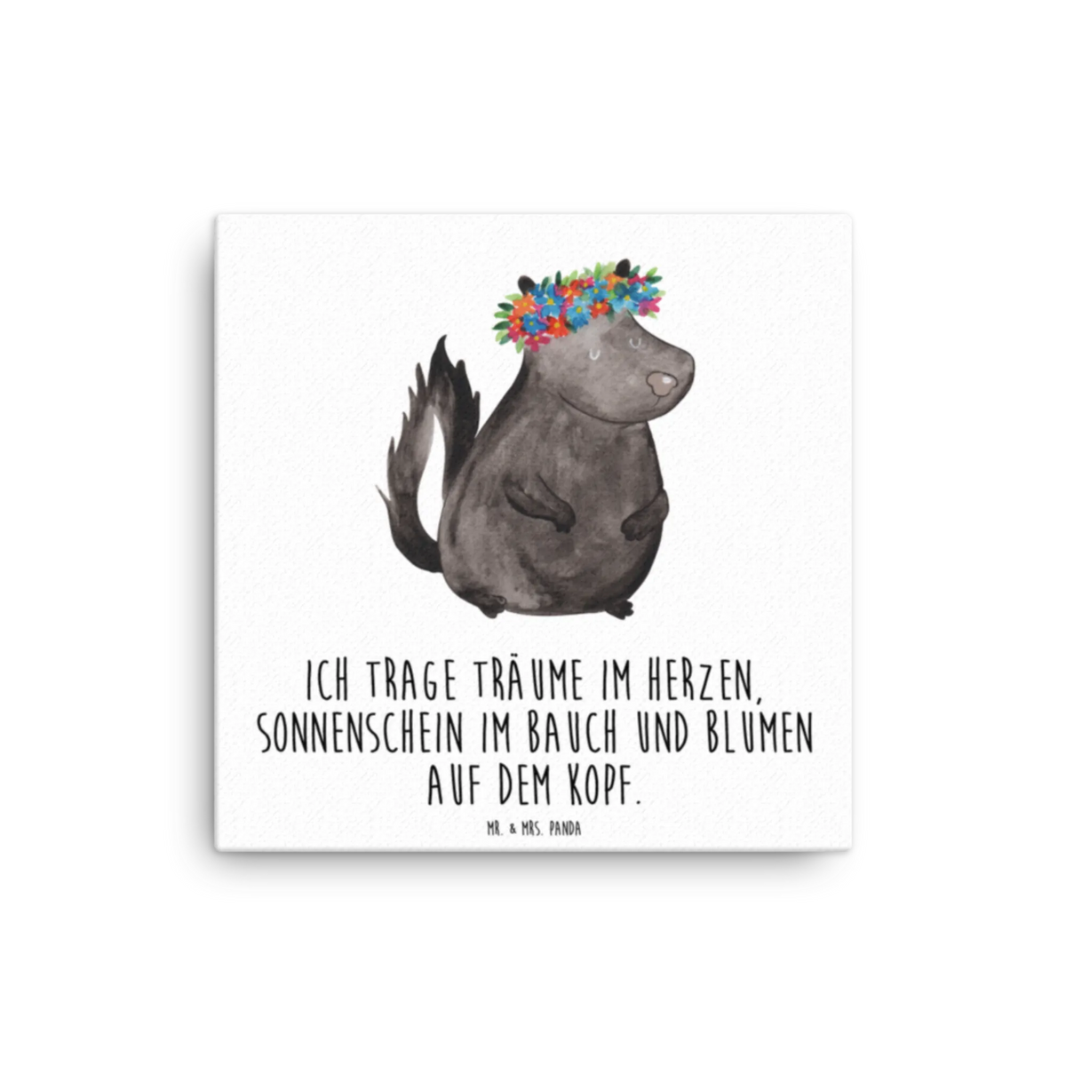 Canvas picture skunk Girl Predator, Stinky, Laugh, Wild animal, Live