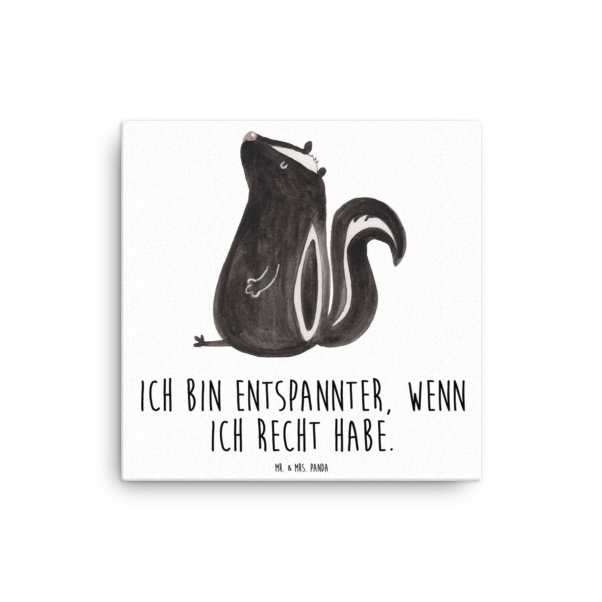 Leinwand Bild Stinktier Sitzen Kunstdruck, Leinwand, Skunk, Stinktier, Raubtier, Stinker, Spruch, Büro, Wildtier, Stinki, Besserwisser, Recht