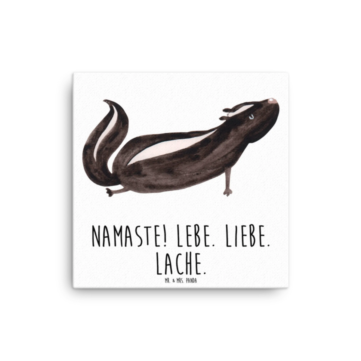Leinwand Bild Stinktier Yoga Leinwand, Kunstdruck, Skunk, Stinktier, Stinki, Lache, Stinker, Lebe, Wildtier, Raubtier, Liebe, Yoga, Namaste